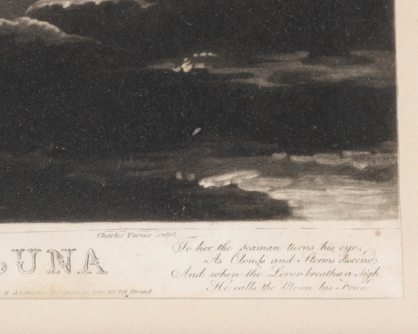 No Reserve: François Huet-Villiers 'Luna' Engraving by Charles Turner, 1809 - 5