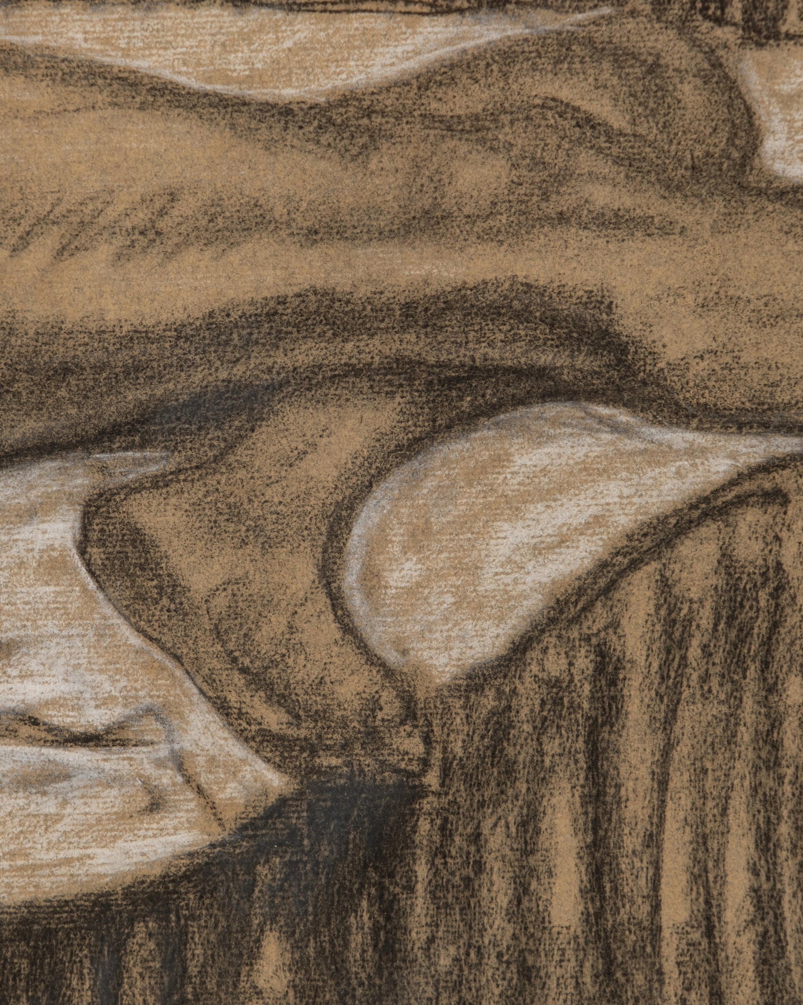 Théophile Alexandre Steinlen Reclining Female Nude Charcoal and White Chalk Drawing - 8
