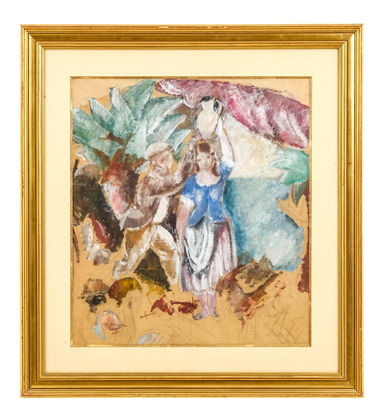 No Reserve: Charles Dufresne Signed Important Art Deco Oil Painting, Circa 1920s for Gobelins (1 of 11)