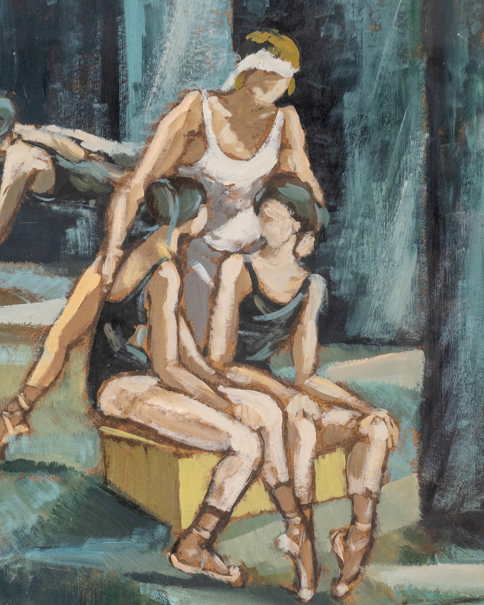 No Reserve: Wonderful Signed 'The Ballet Rehearsal' Oil Painting Illegibly Signed - 8