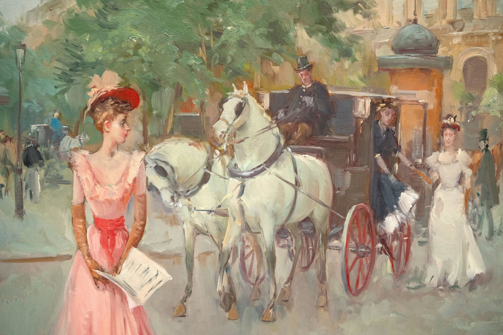 No Reserve: Juan Soler Signed Parisian Street Scene Oil on canvas Painting - 5