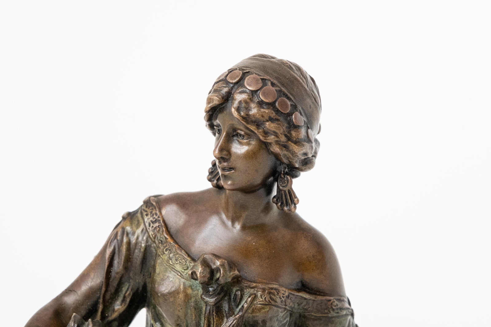 Andor Ruff Tall Signed Art Nouveau Bronze Sculpture, circa 1925 - 4