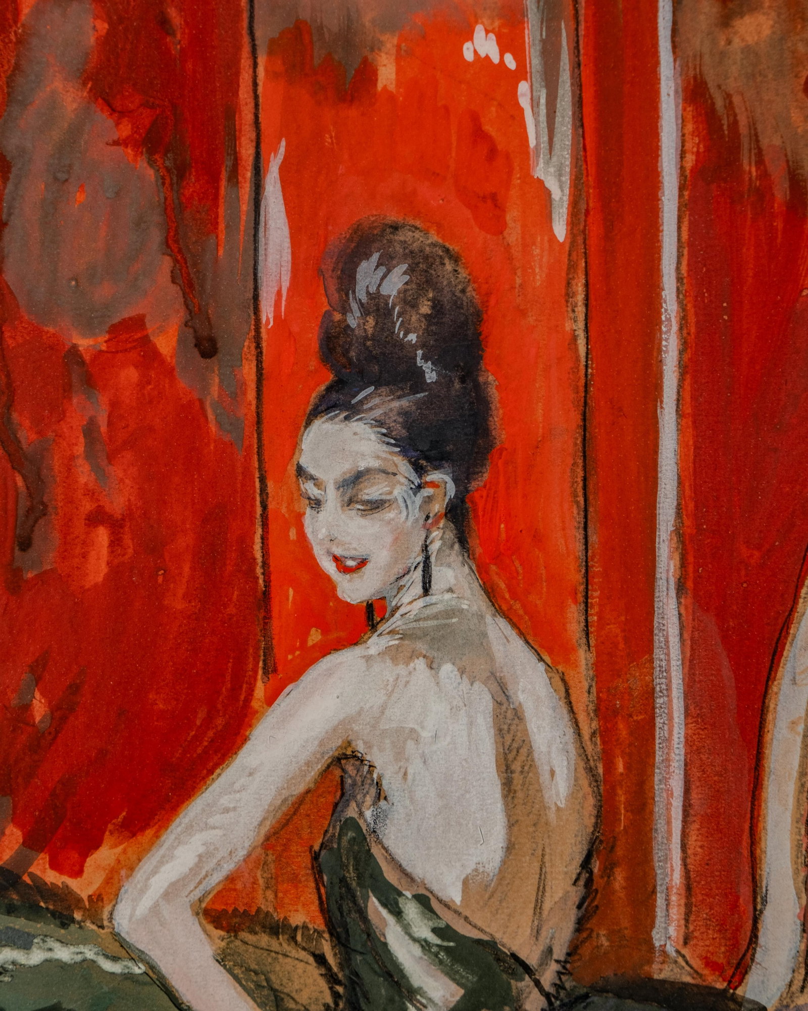 Jean-Gabriel Domergue Important Gouache Watercolor Painting w. Prov., Signed - 8