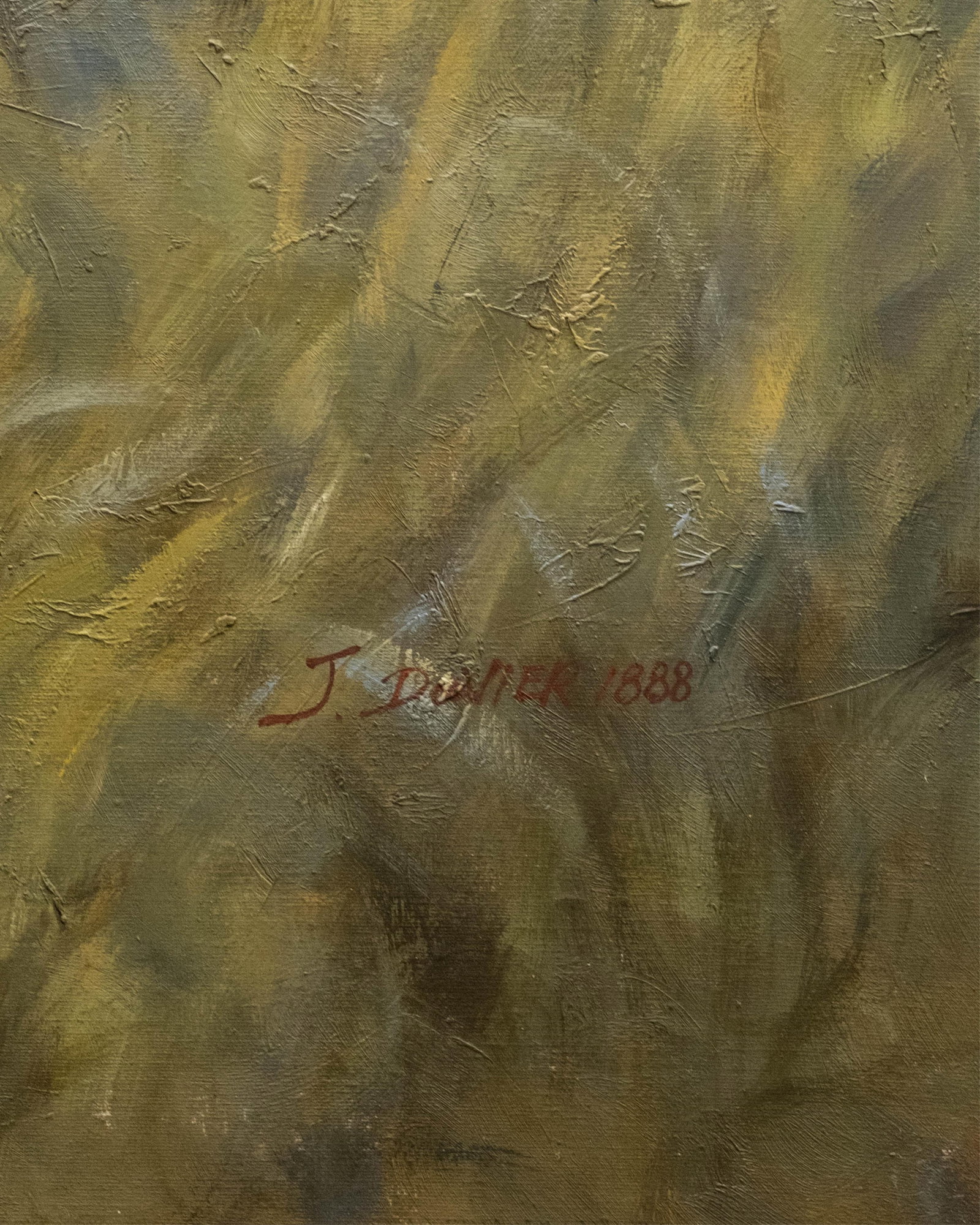 J. Duvier?, Actress Sarah Bernhardt Pulling Back Theater Curtain. Signed Oil on Canvas Painting, - 4