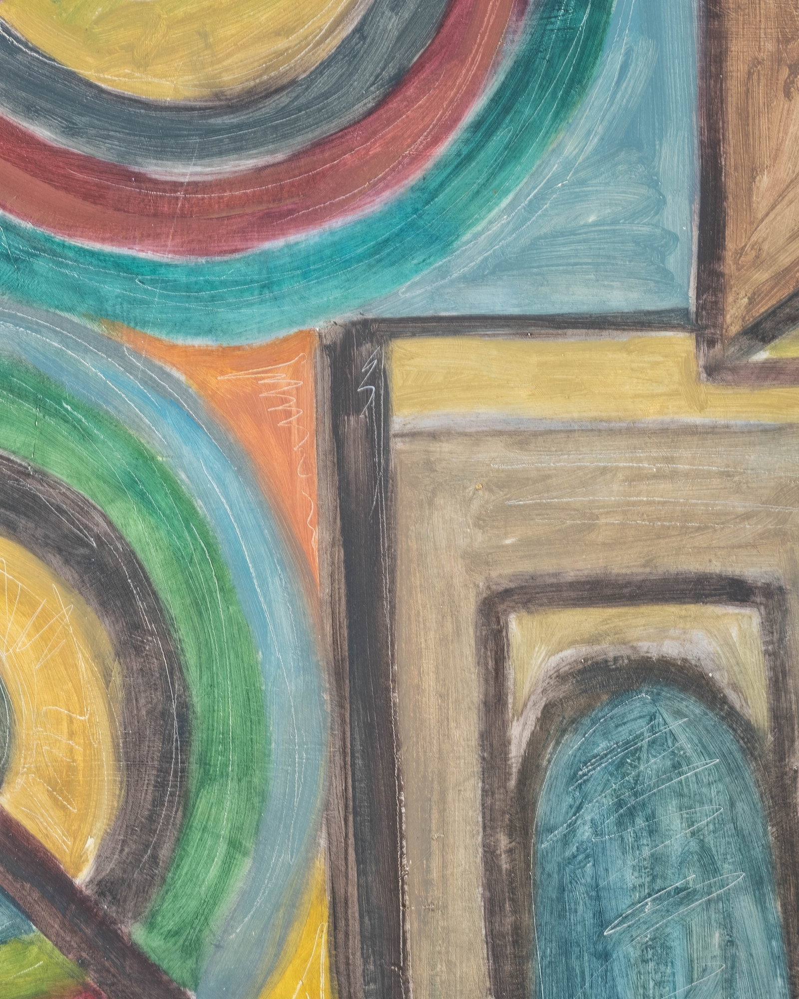 No Reserve: Nicolas Issaiev Signed Cubist Orphist Composition Oil Painting - 6