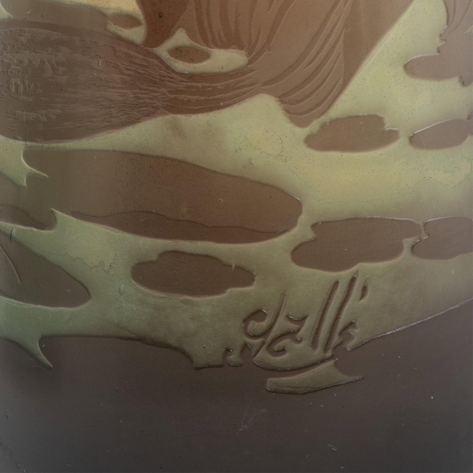 Galle Cameo Acid Etched Art Nouveau Glass Vase, Multilayer, Circa 1920 - 2