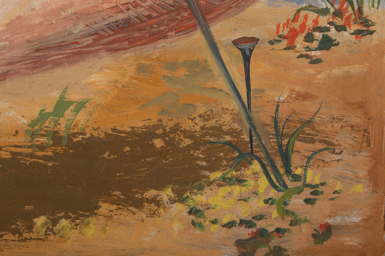 No Reserve: She is a mystery, Oil on Canvas Painting, Circa Mid-20th Century 'Runaway Bride' - 9