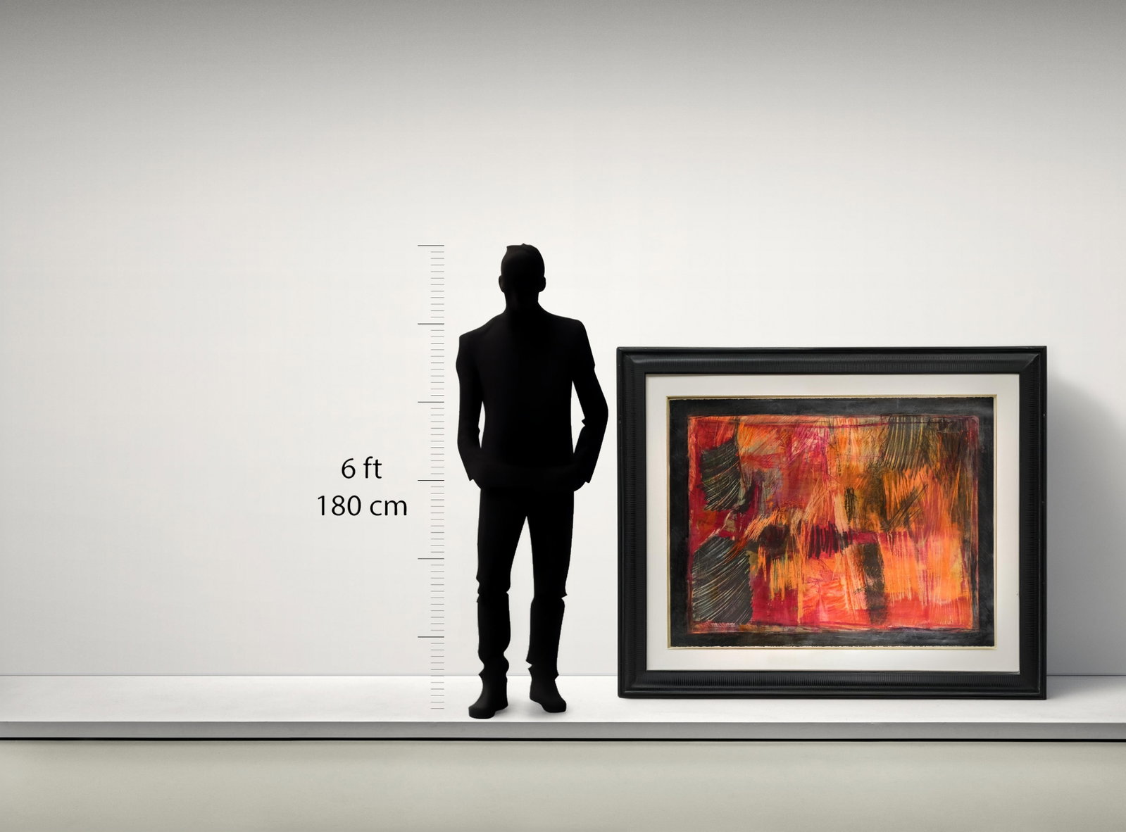 No Reserve: Abstract Expressionist Mural 20th Century Mixed Gouache & Pastel Painting, Illegibly - 3