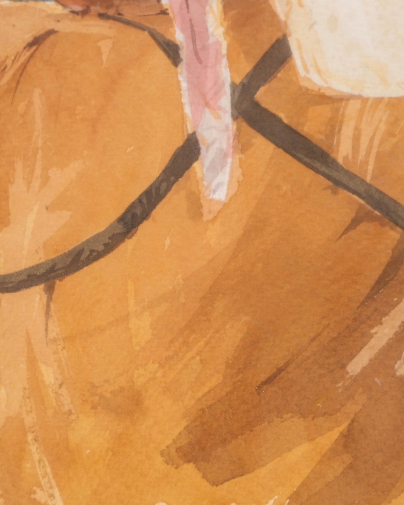 No Reserve: Signed Orientalist School, Watercolor, Painting, Woman with Headscarf, 20th Century - 9