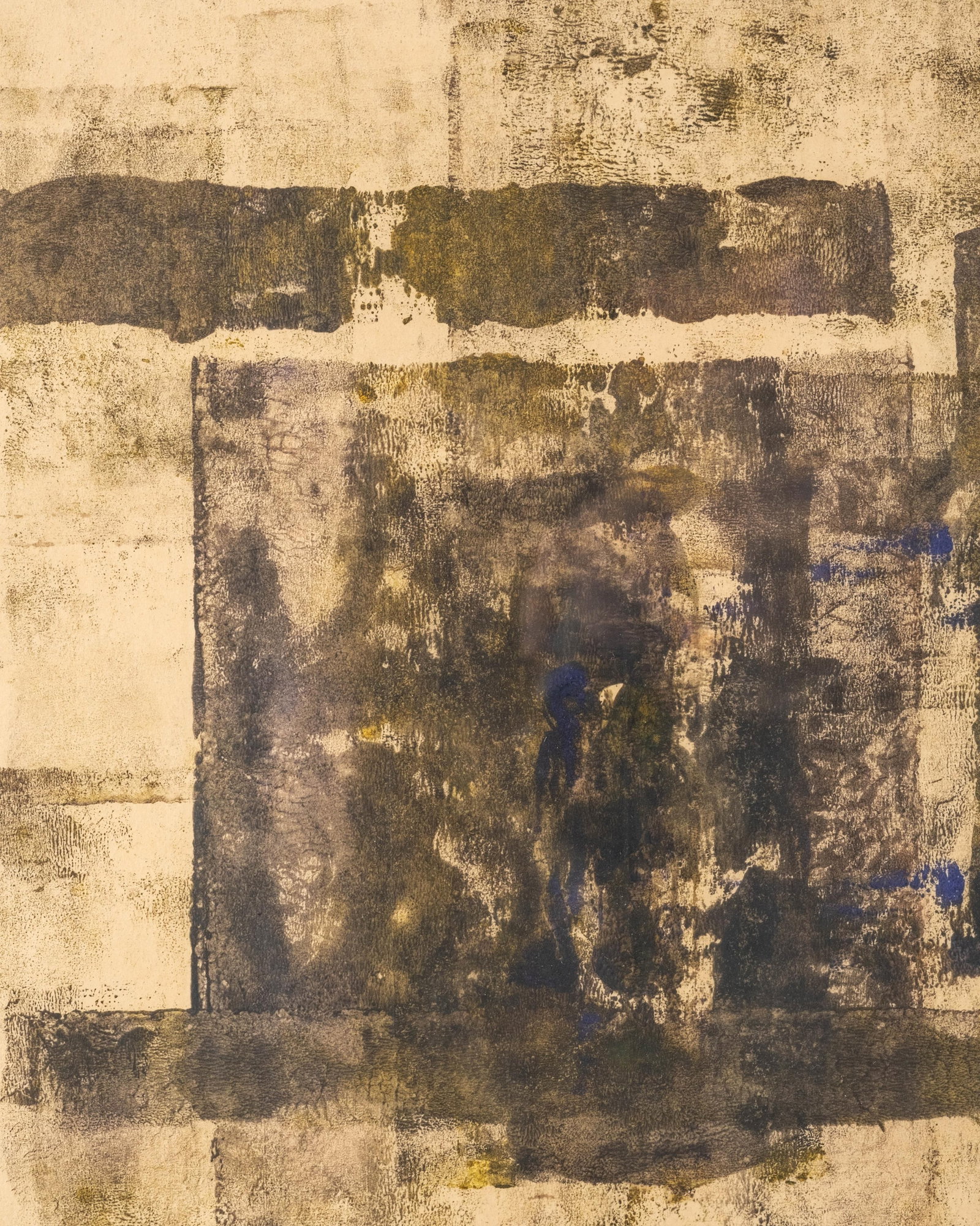 No Reserve: Signed Napsalon? 1962 Abstract Mixed Media on Paper - 5