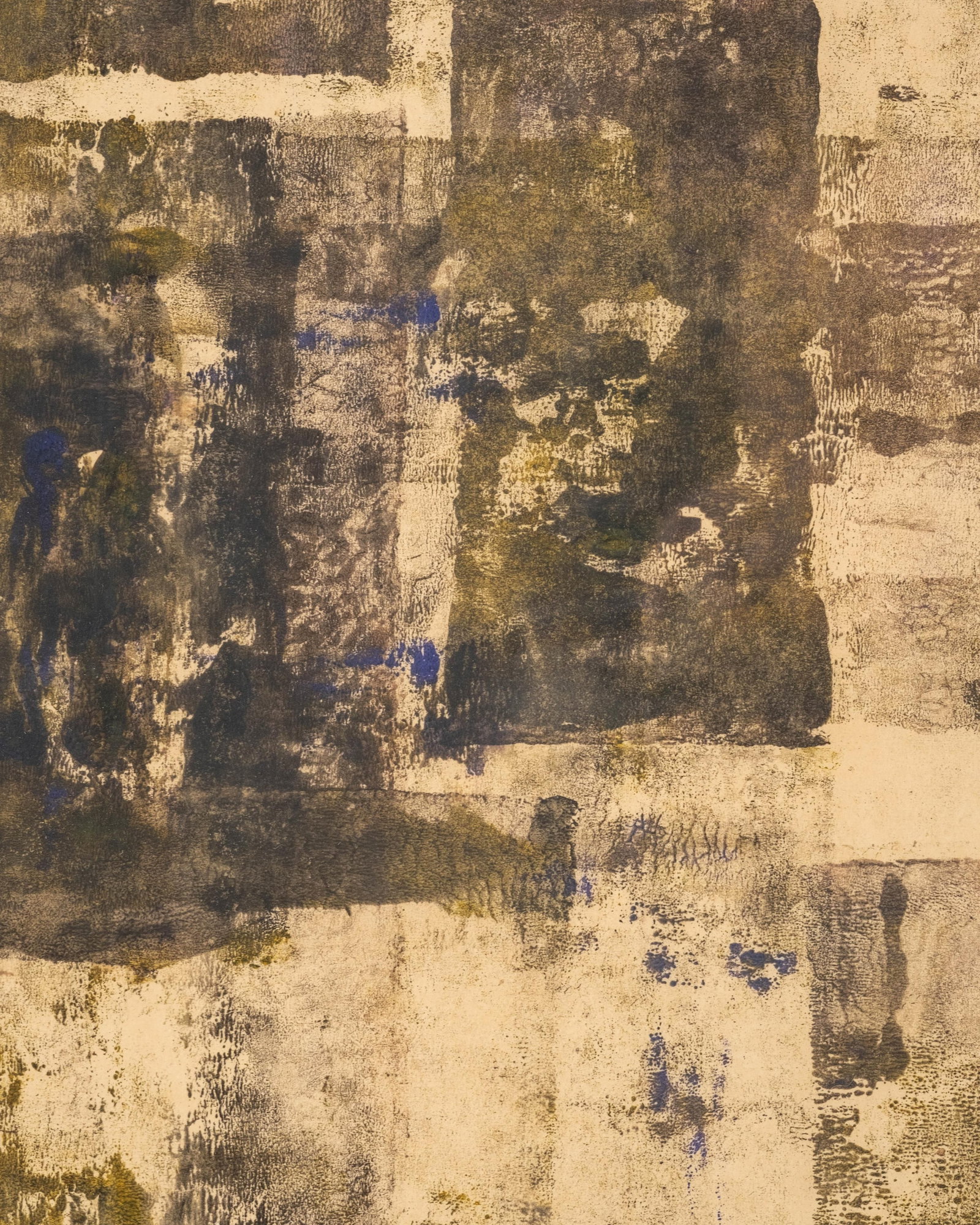 No Reserve: Signed Napsalon? 1962 Abstract Mixed Media on Paper - 6