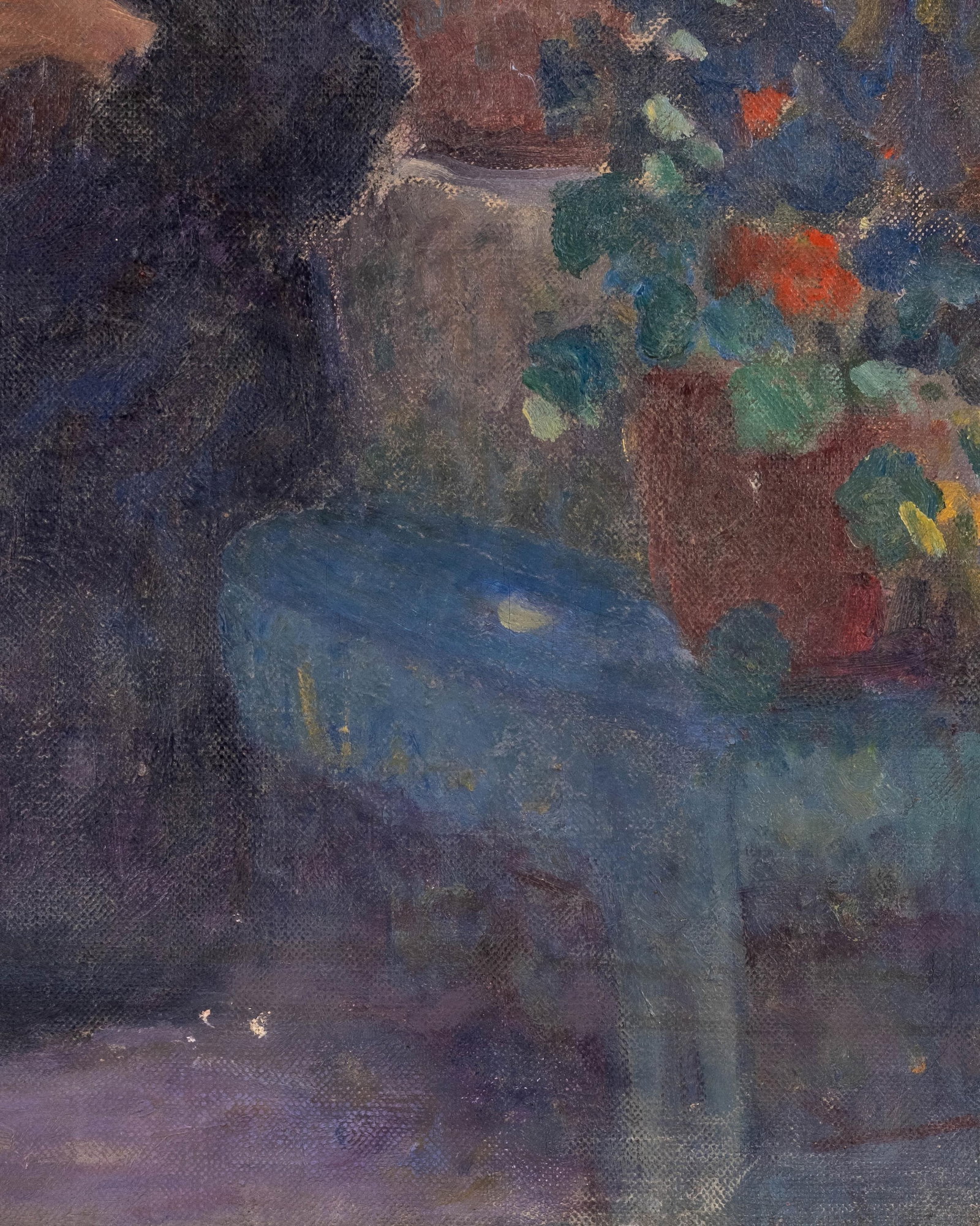 No Reserve: Impressionist Woman In Garden Oil Painting - 5