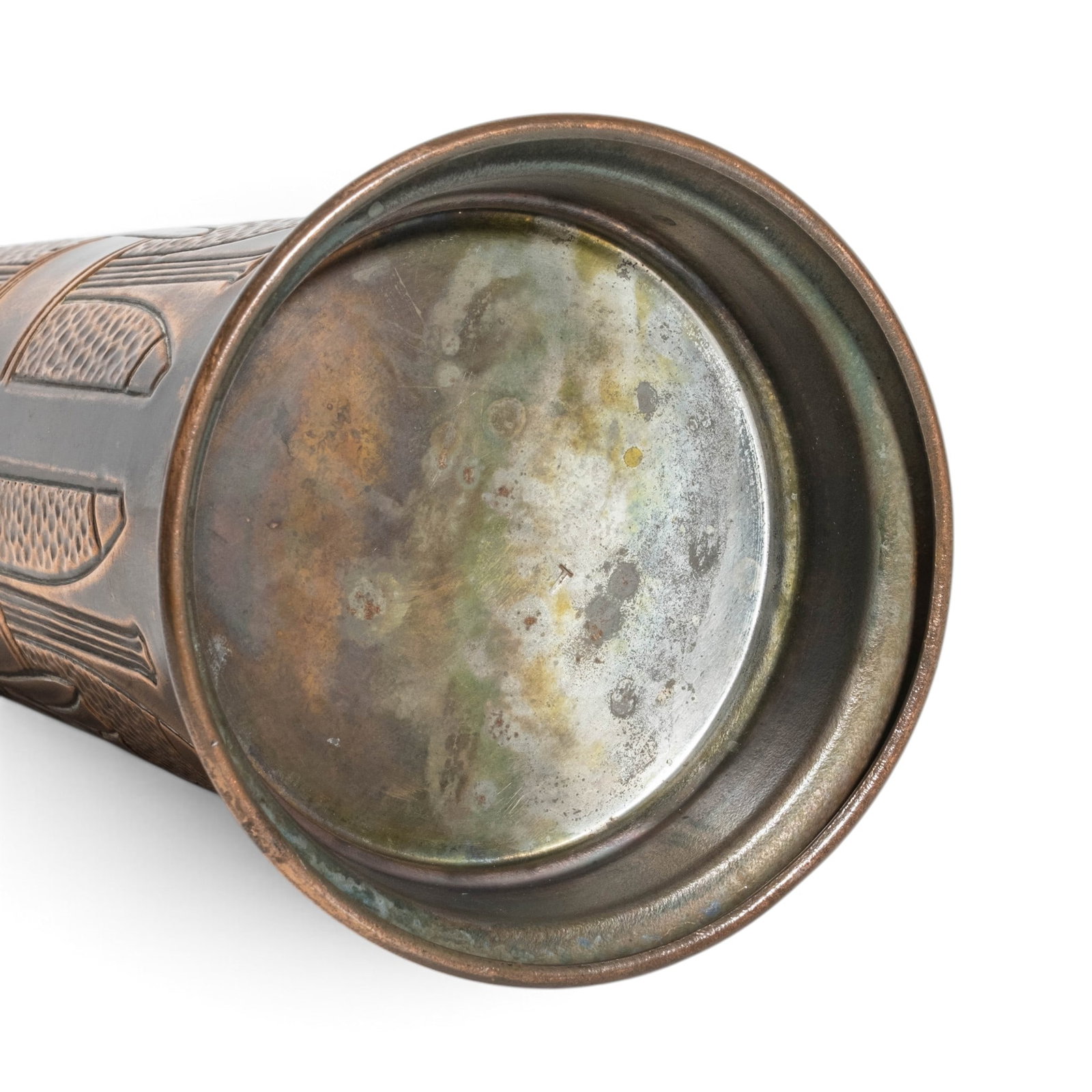 No Reserve: Albin Muller Manner Art Nouveau Style Copper Lidded Metal Pitcher Circa 1900 - 6