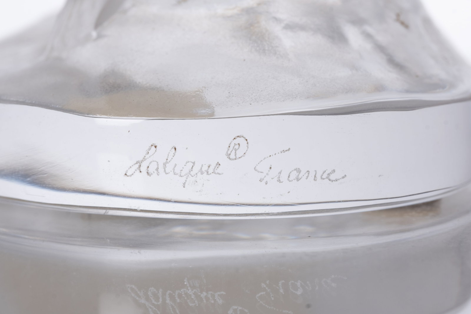 Lalique France 'Danseuse' Molded Crystal Figure on Wood Base, Signed - 2