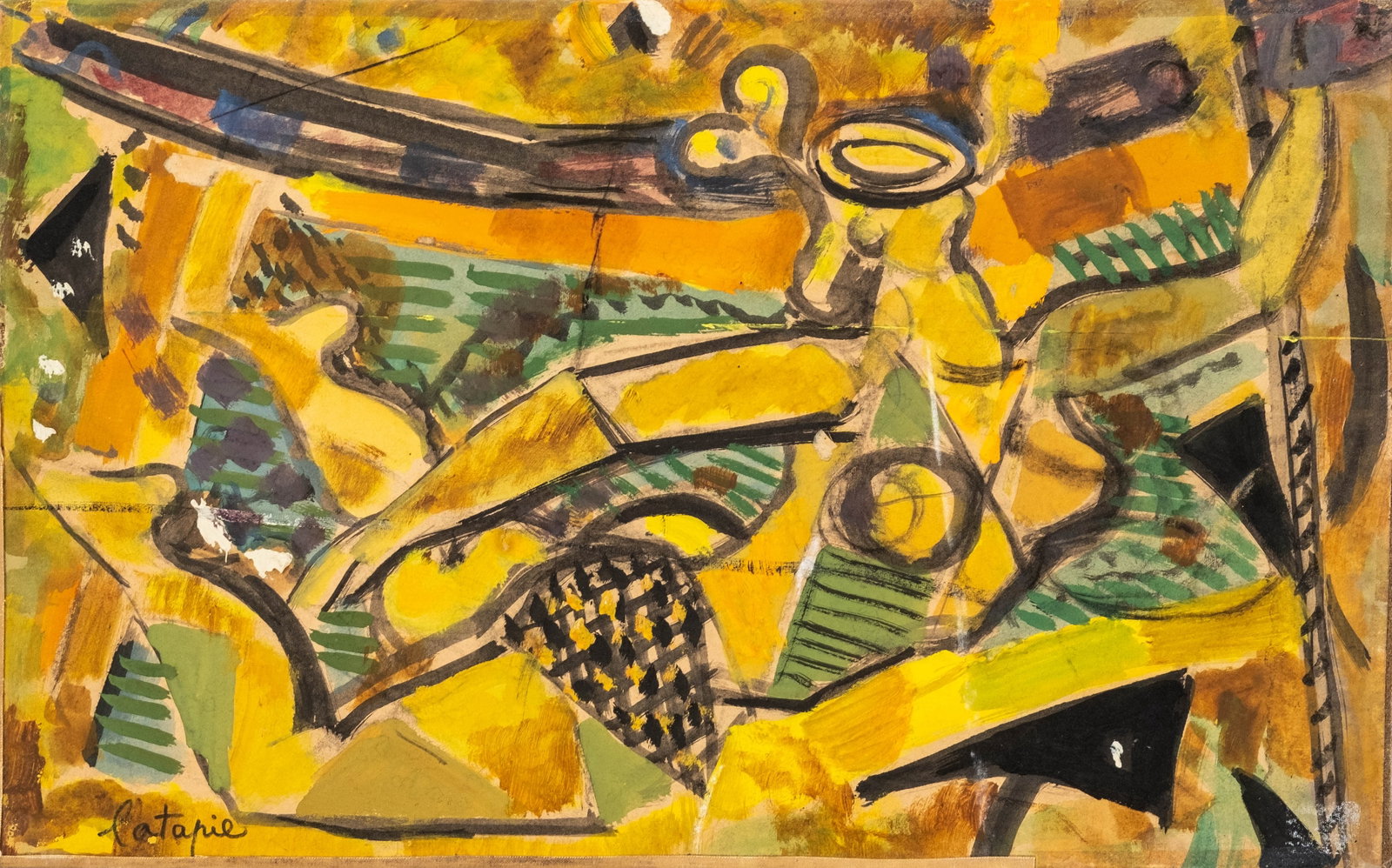 No Reserve: Louis Latapie Signed Cubist 'Woman with Feather Hat' Painting: Keywords: French Modernism, Cubism, Modern Art, Figurative, Female Portrait, Woman, Feather Hat, Abstract, Avant-Garde, School of Paris, 20th Century French Art Summary: Louis Latapie (French, 1891-19