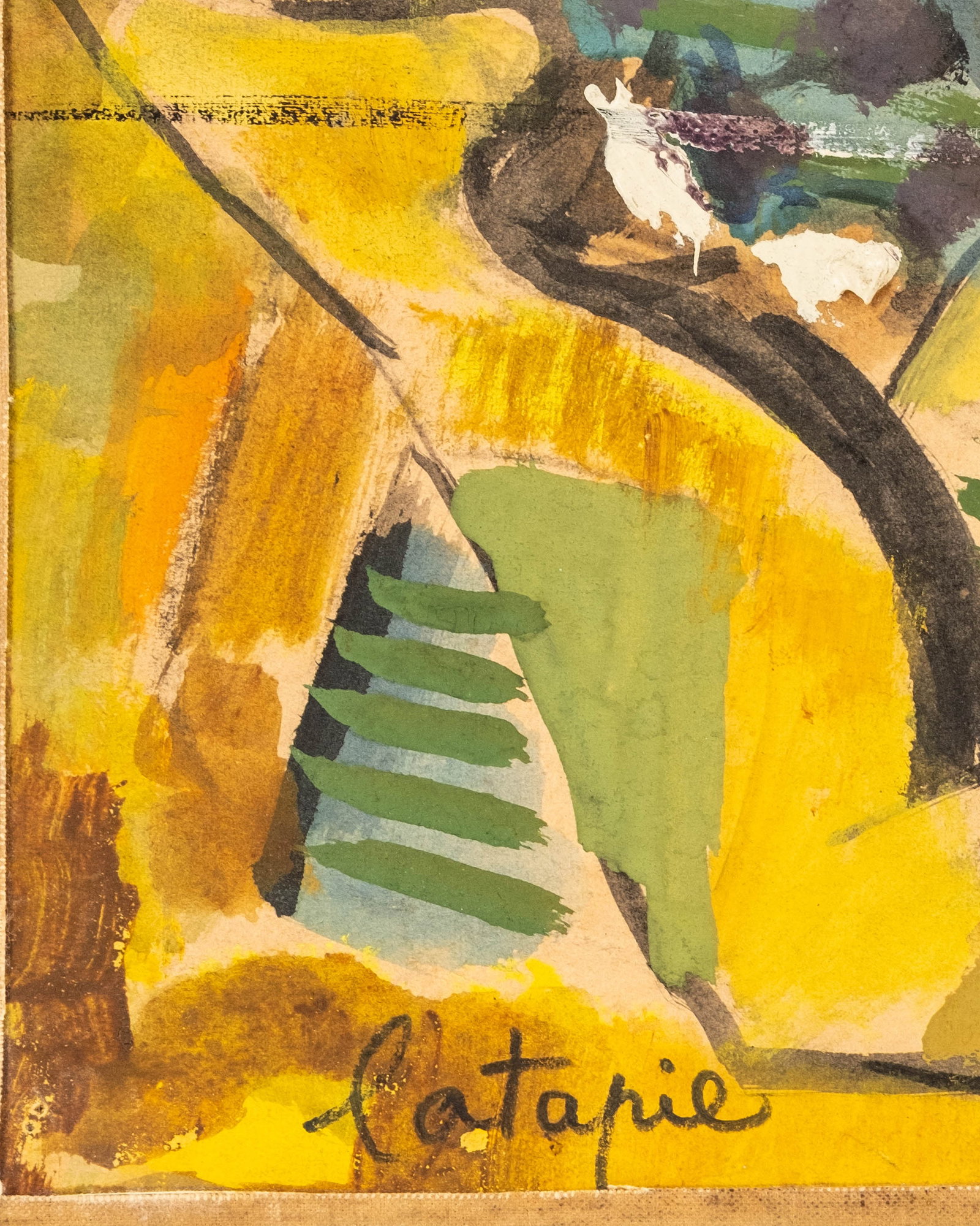No Reserve: Louis Latapie Signed Cubist 'Woman with Feather Hat' Painting - 4