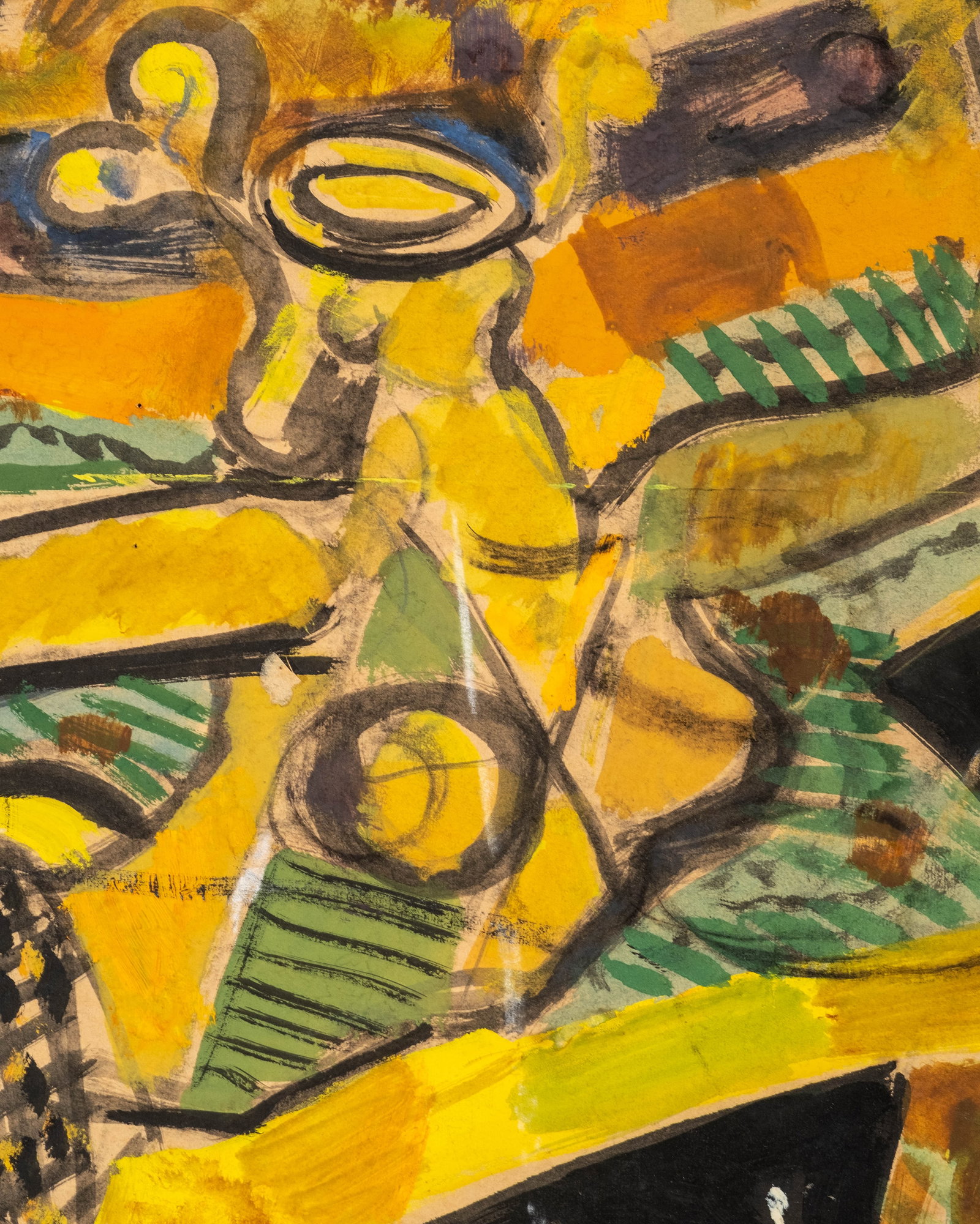 No Reserve: Louis Latapie Signed Cubist 'Woman with Feather Hat' Painting - 6