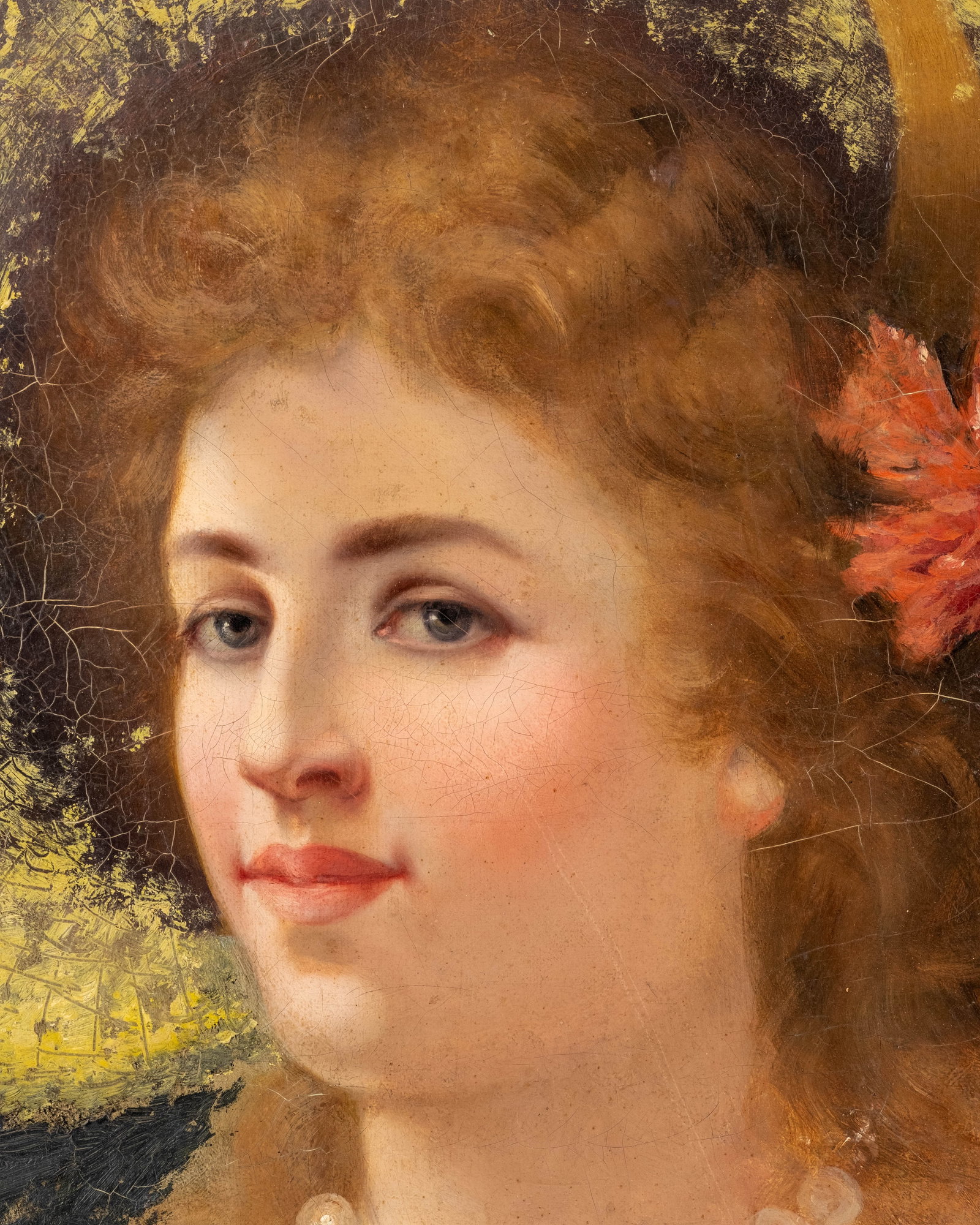 Signed Belle Epoque Portrait Painting of an Elegant Woman, C. 1900 - 5