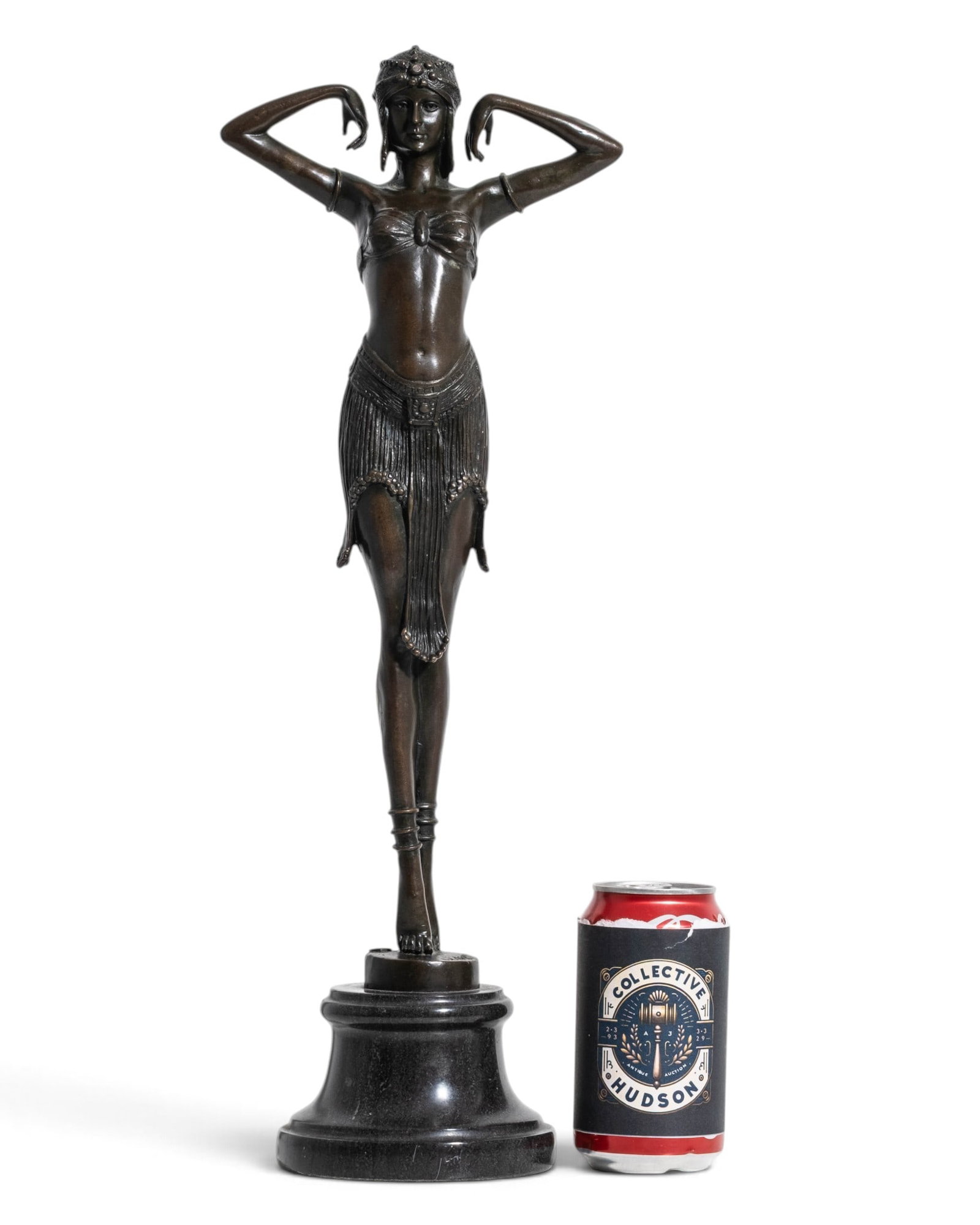 No Reserve: After Demétre Chiparus, Egyptian Dancer Art Deco Bronze Sculpture - 3