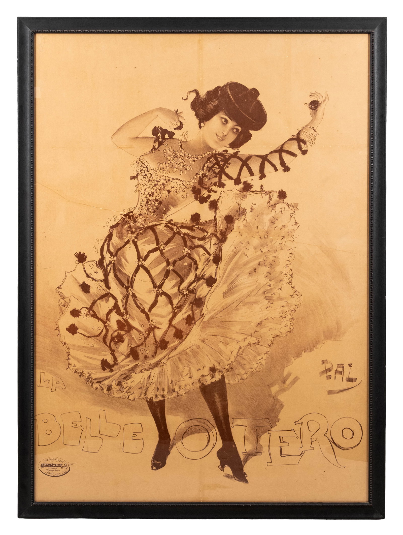 No Reserve: Pal La Belle Otero Monochrome Lithographic Trial Proof Poster (1 of 9)