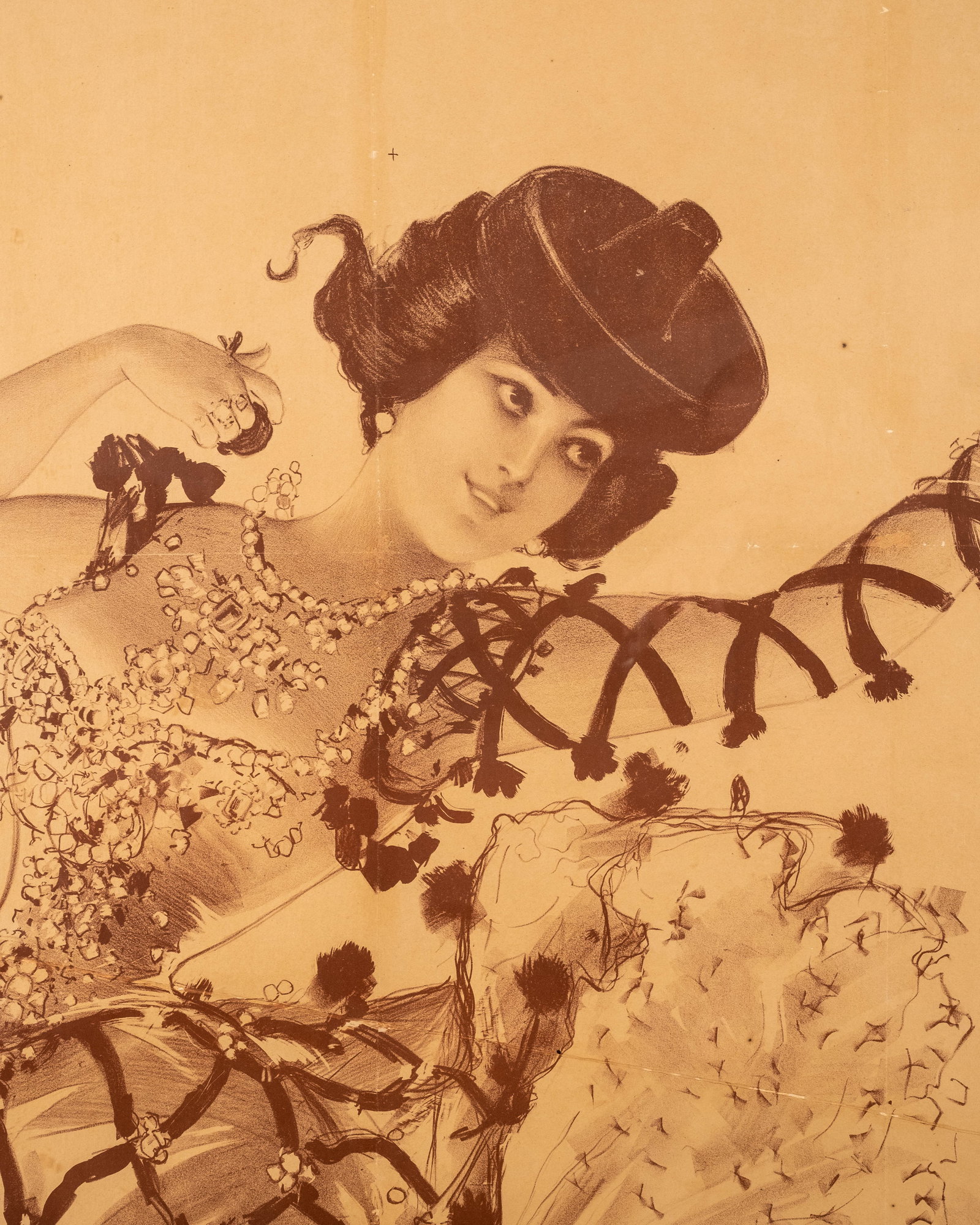 No Reserve: Pal La Belle Otero Monochrome Lithographic Trial Proof Poster - 5