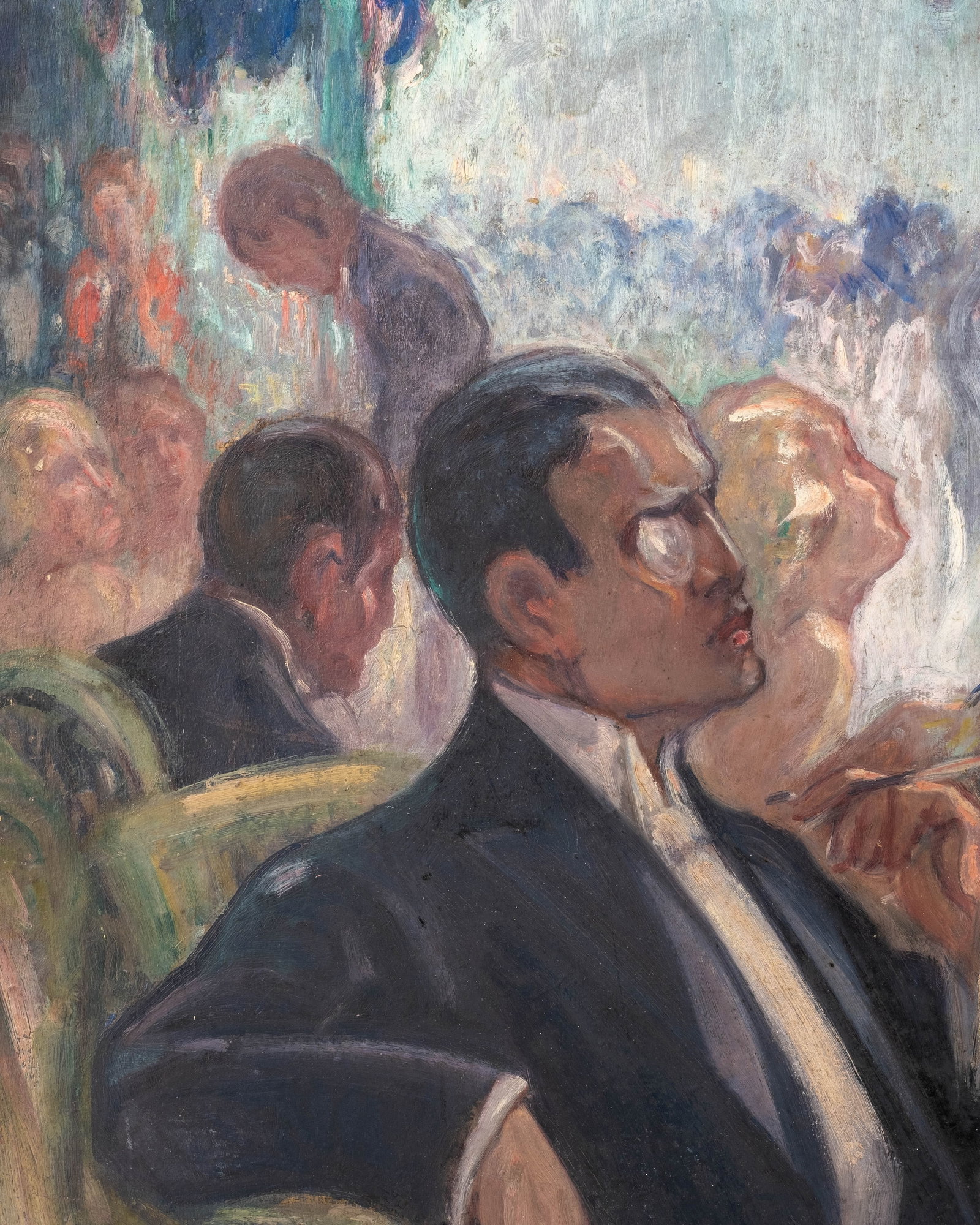 No Reserve: Mystery Artist: Double-Sided Figurative Oil Painting - 5
