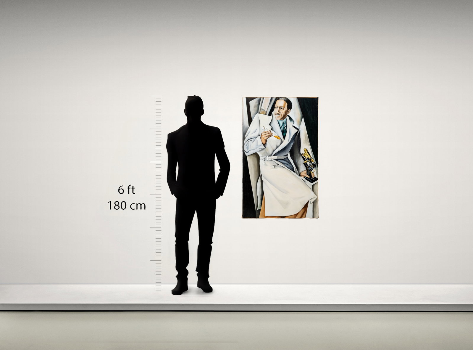 No Reserve: In The Style Of Tamara de Lempicka 'Monsieur Boucard' Art Deco Oil Painting - 2