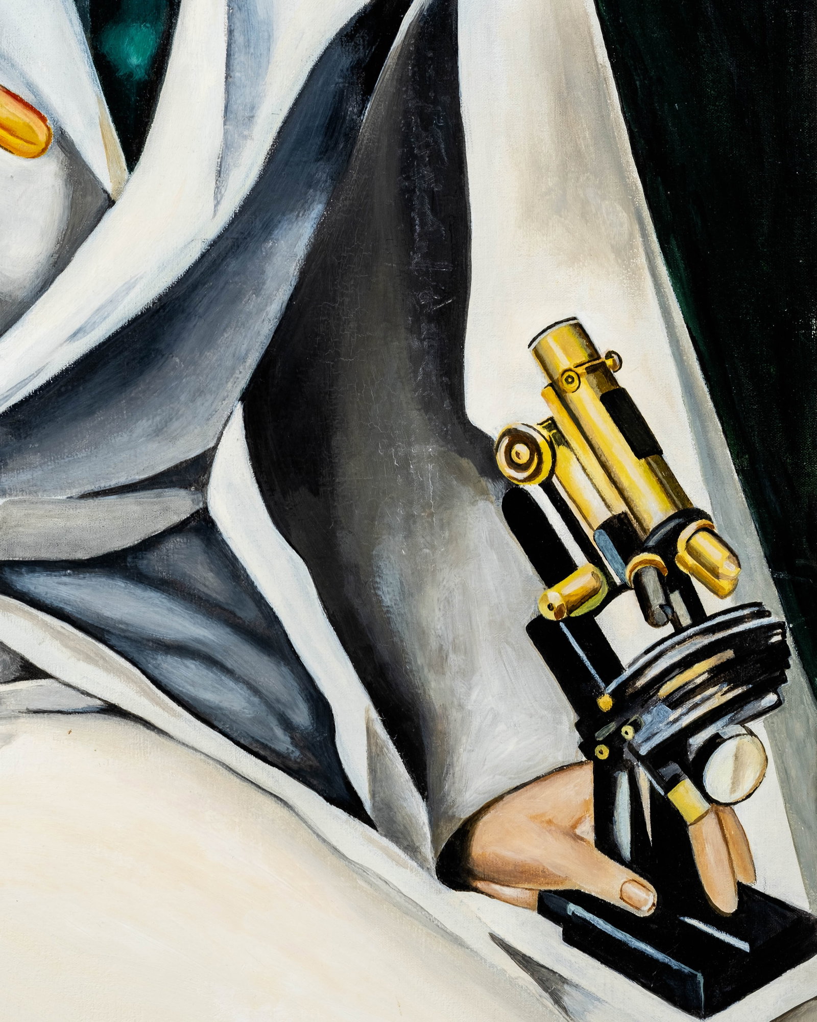 No Reserve: In The Style Of Tamara de Lempicka 'Monsieur Boucard' Art Deco Oil Painting - 5