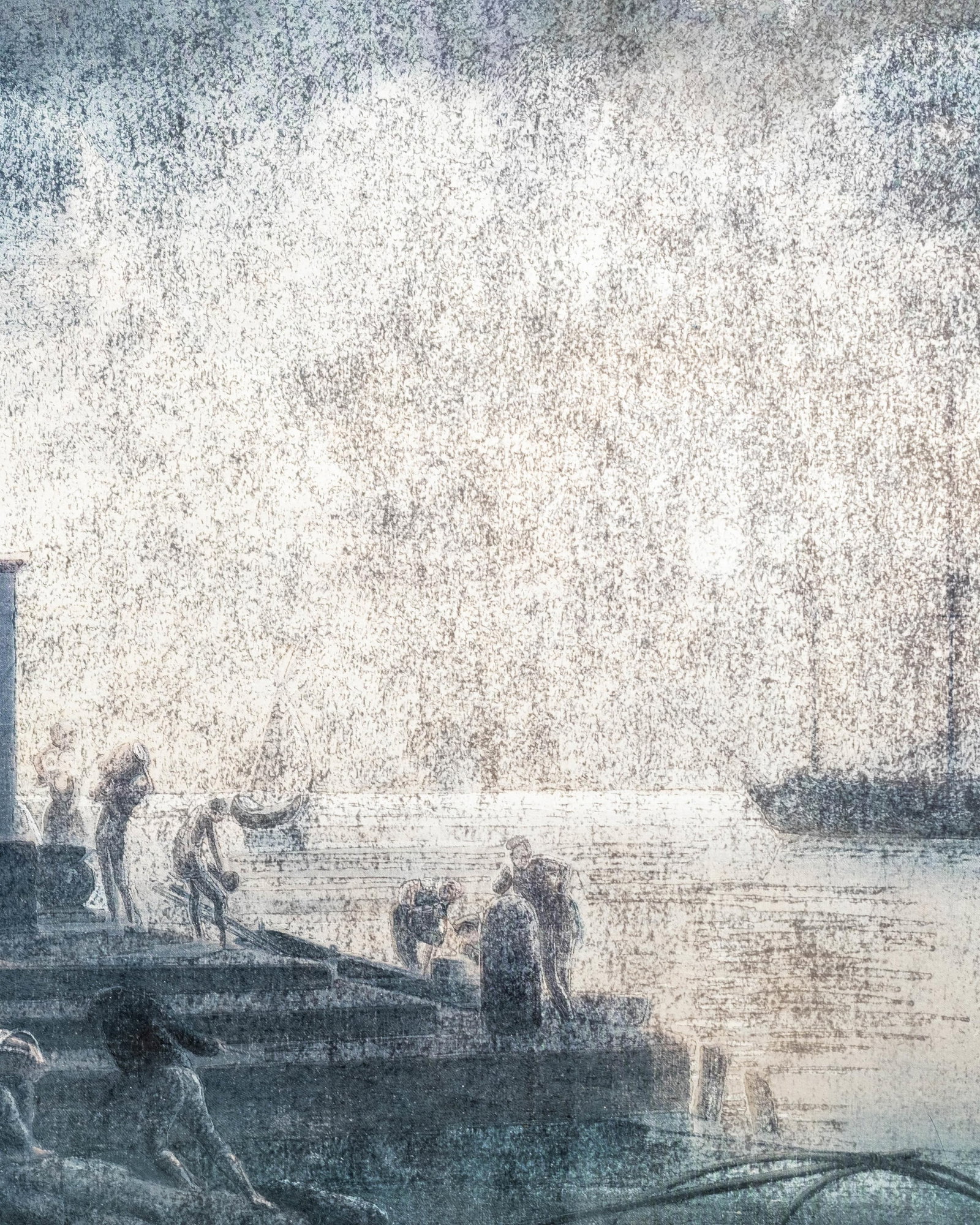 No Reserve: French Nocturnal Harbor Scene Reproduction Print - 5