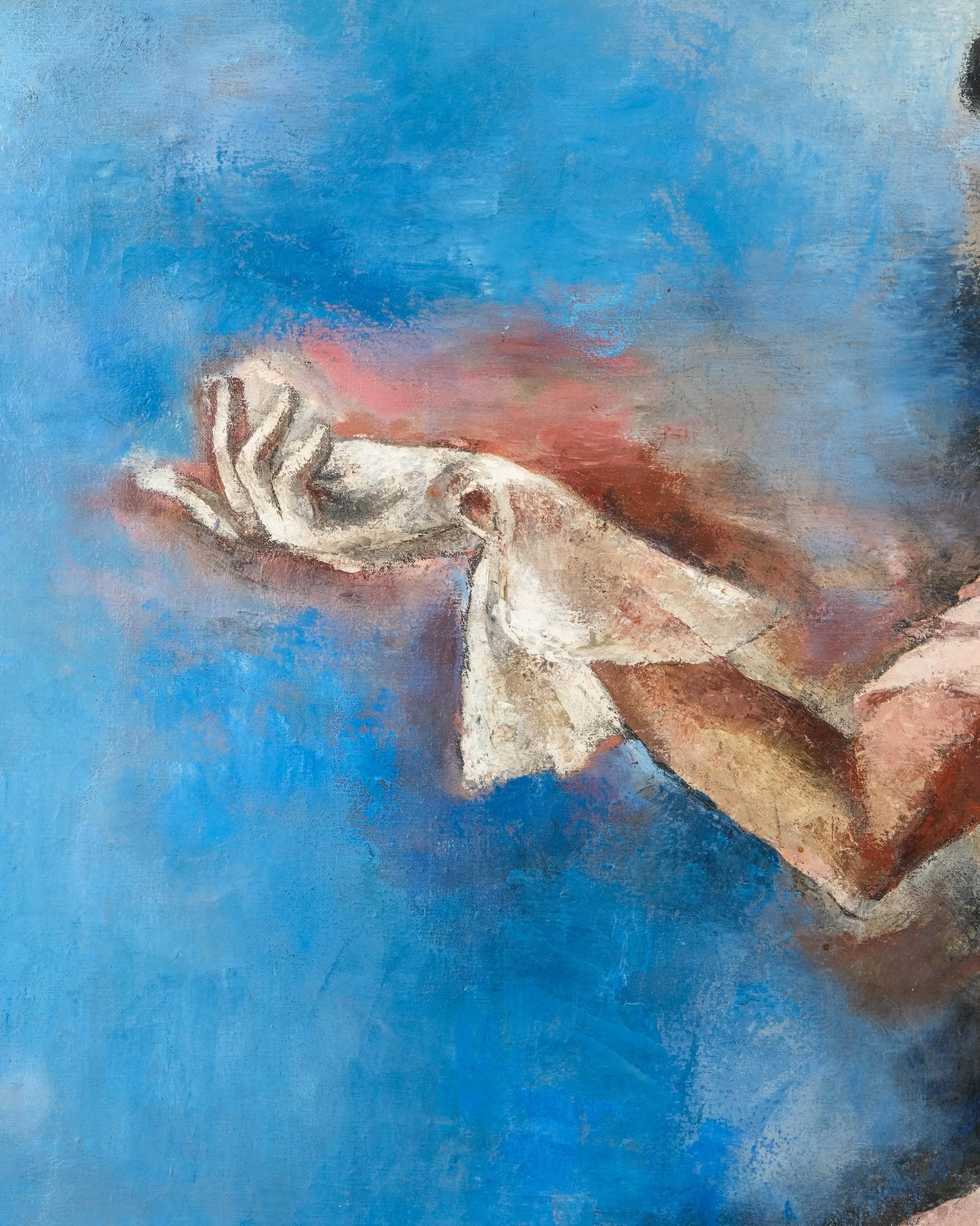 No Reserve: Paul Charlemagne Signed, France, 1936, Art Deco Oil Painting 'Agnes in Pink' - 7