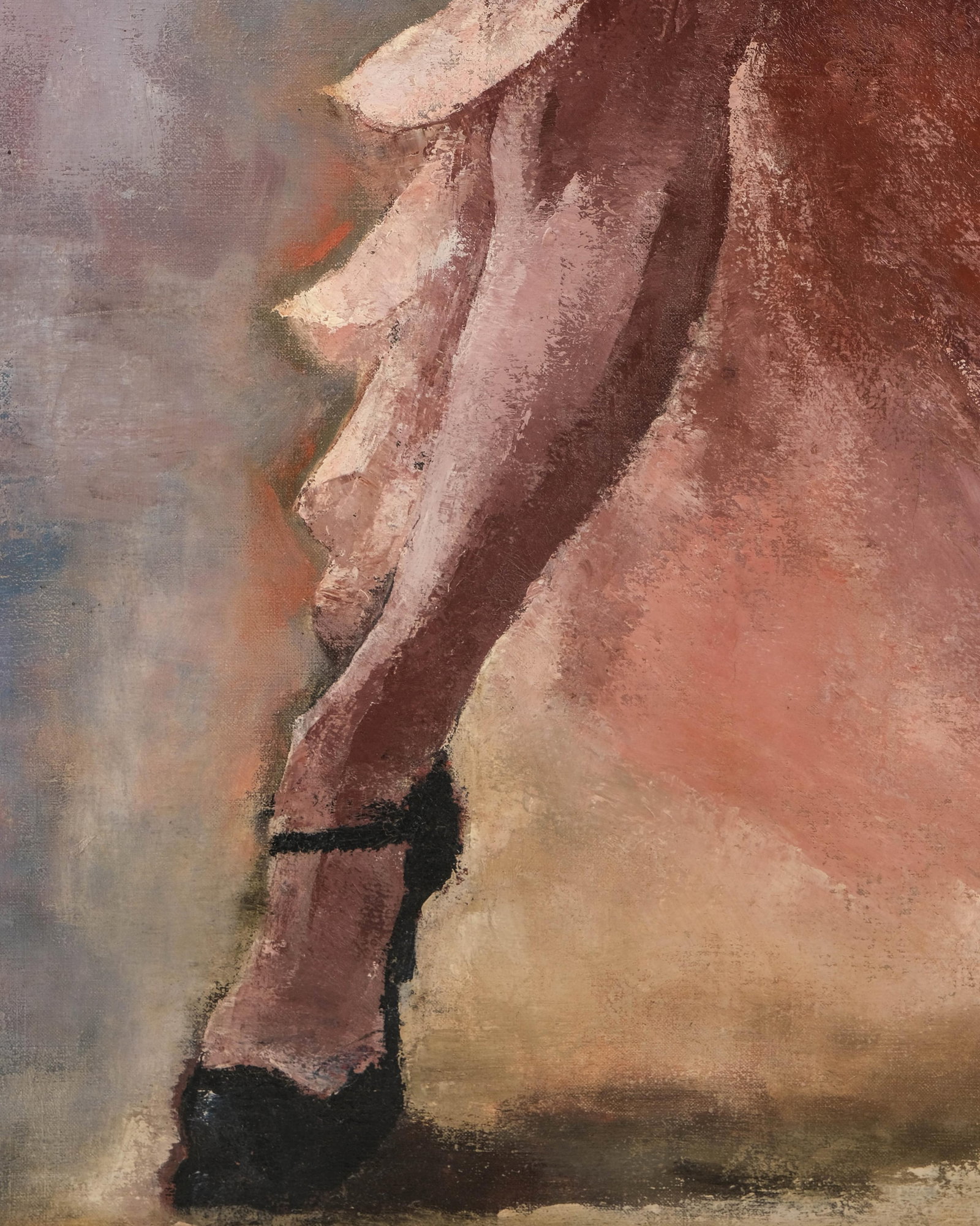 No Reserve: Paul Charlemagne Signed, France, 1936, Art Deco Oil Painting 'Agnes in Pink' - 9