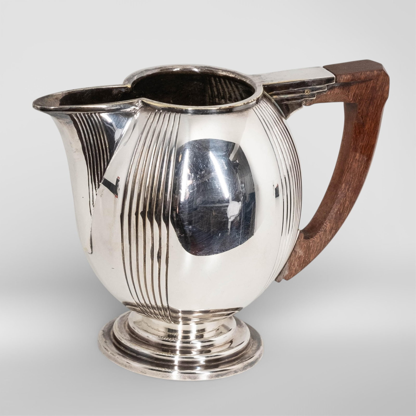 No Reserve: French Art Deco Silver Plated Tea Set, with Tray, Circa 1930's - 4