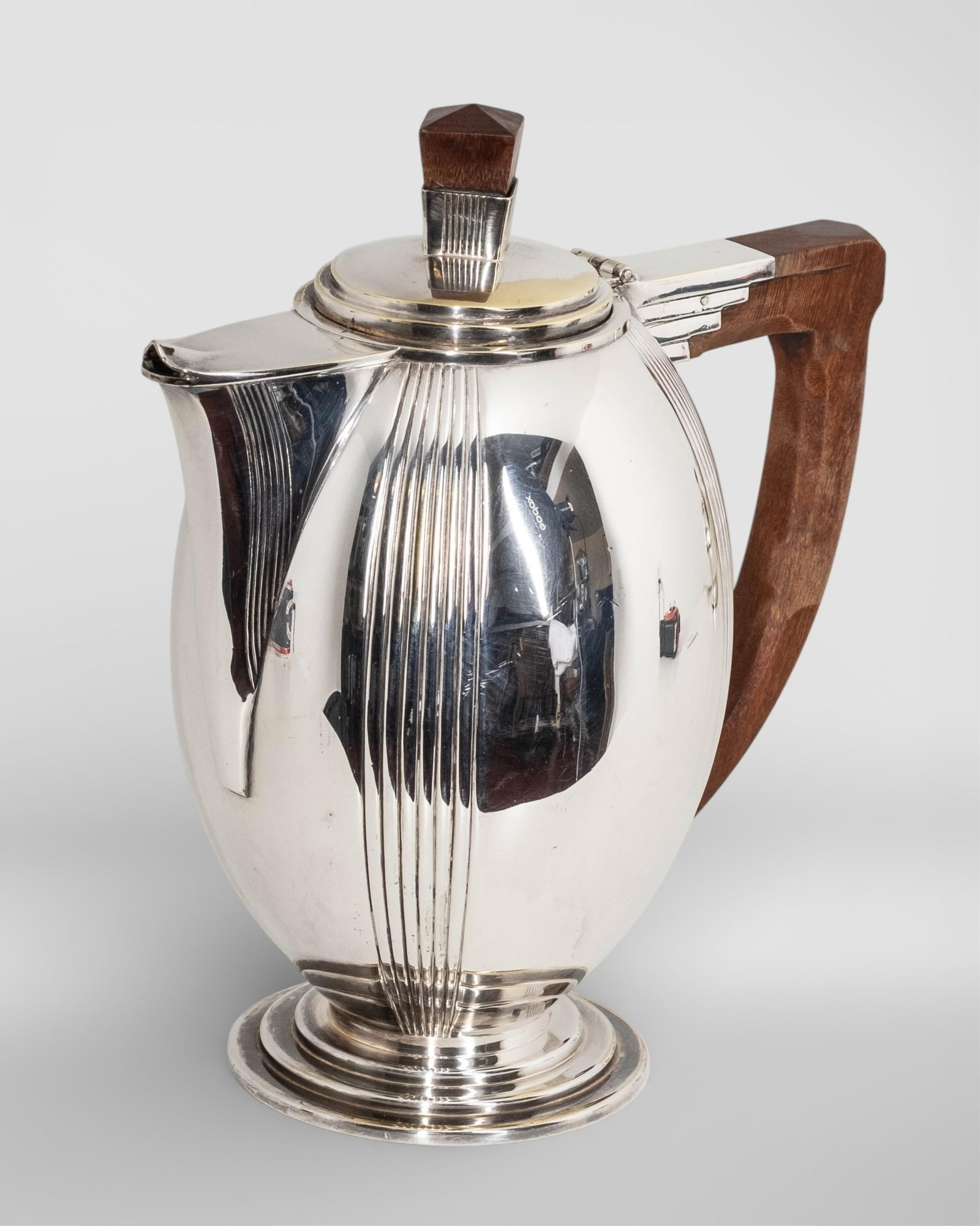 No Reserve: French Art Deco Silver Plated Tea Set, with Tray, Circa 1930's - 7