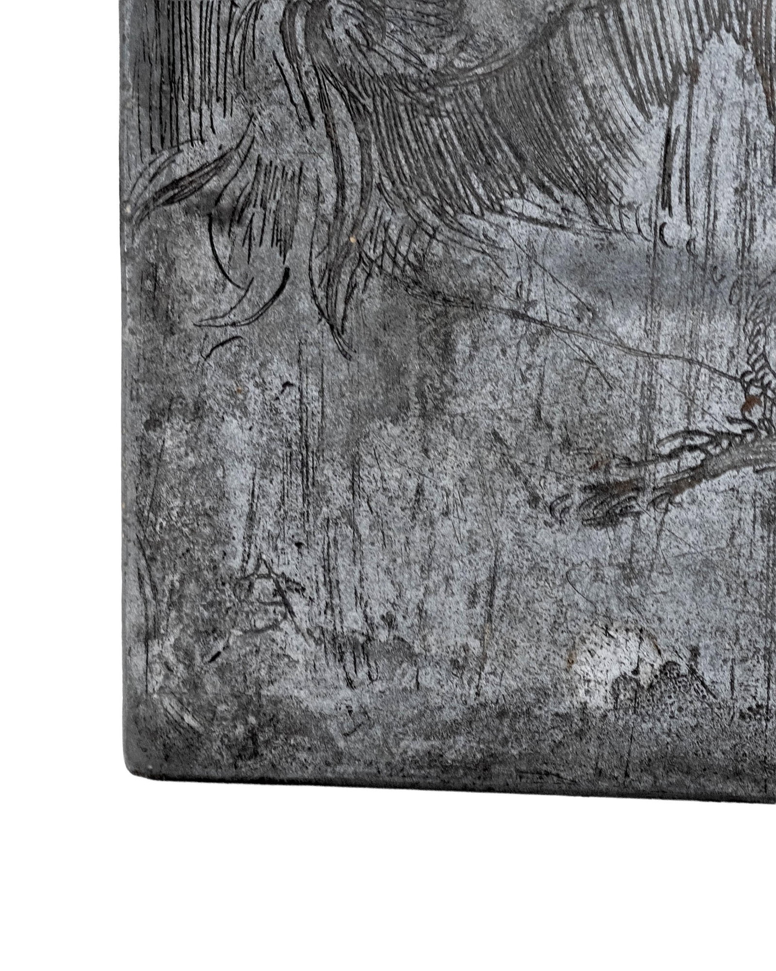 No Reserve: Alfred Stevens Zinc Etching Plate, Reclining Lady, Signed with Monogram 'A.S.' - 3