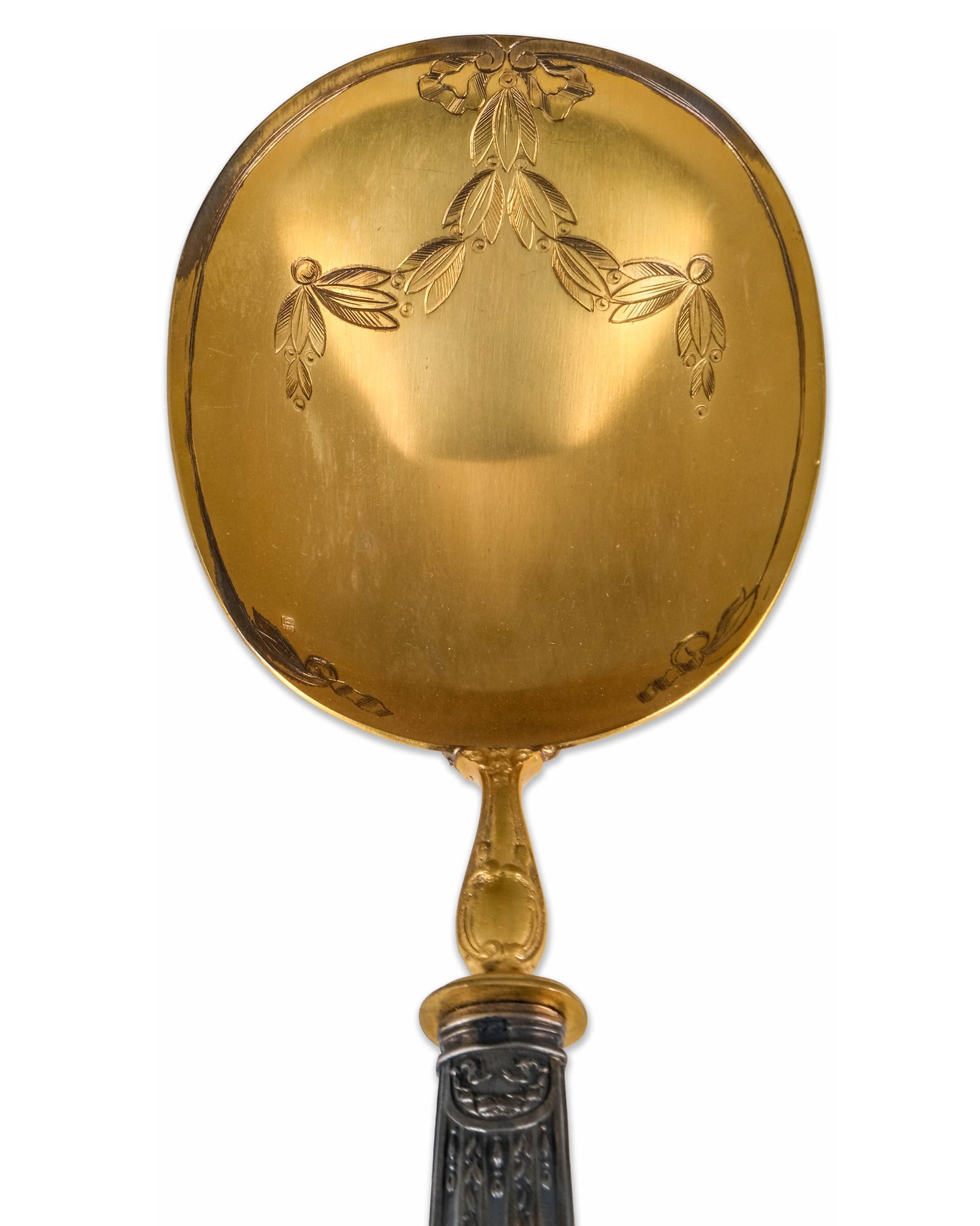No Reserve: French Gilt Silverplate Serving Spoon and Ladle Set, Late 19th Century by Despinoy - 3