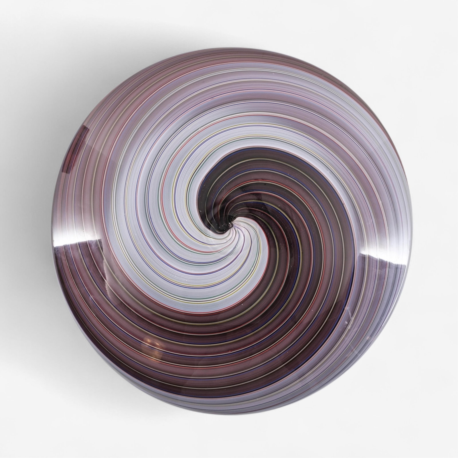 No Reserve: Adriano Dalla Valentina (attrib) 13-in Murano Hand Blown Glass Charger, Circa 1970's - 3