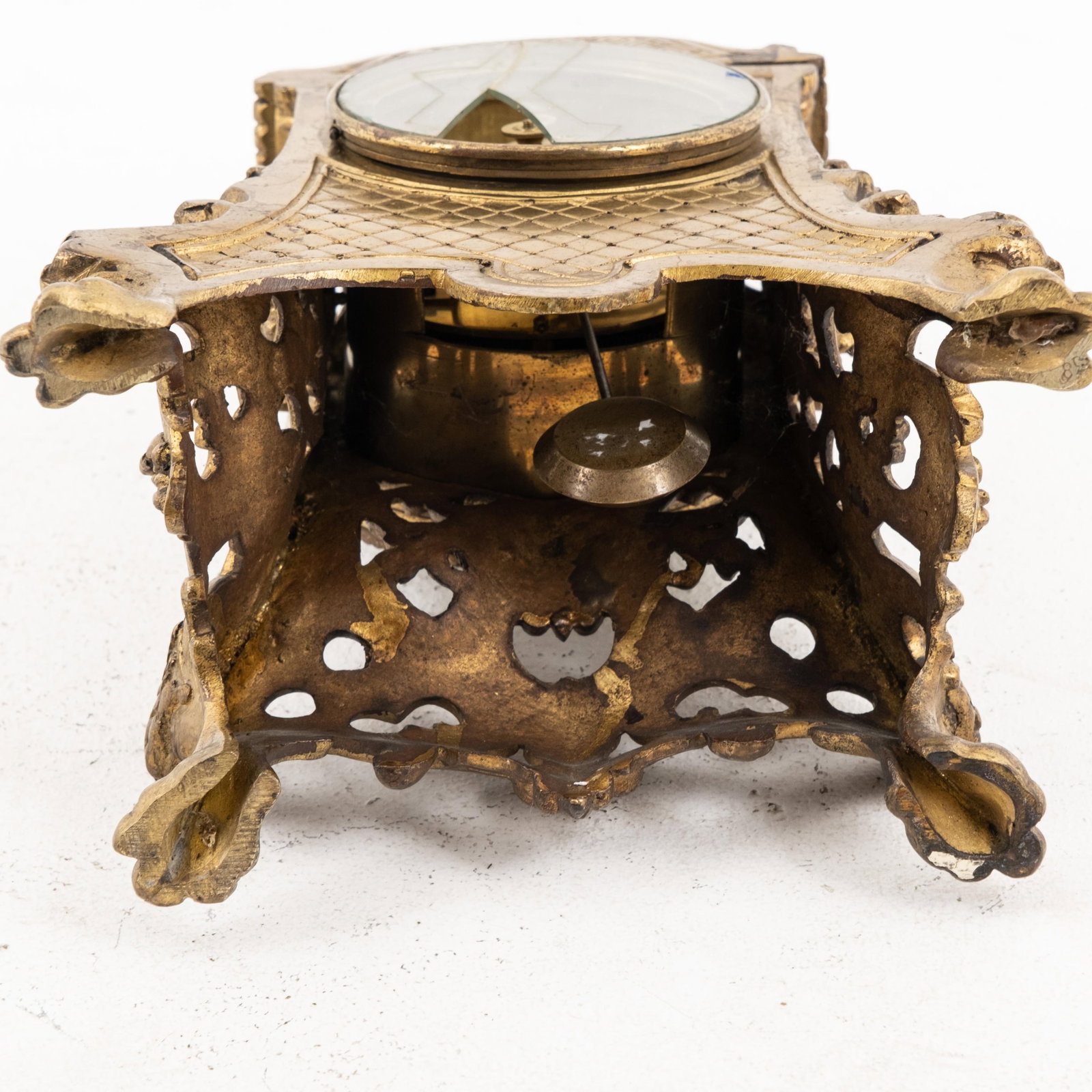 No Reserve: Neo-Gothic Bronze Mantel Clock with Enameled Dial, 19th Century - 11