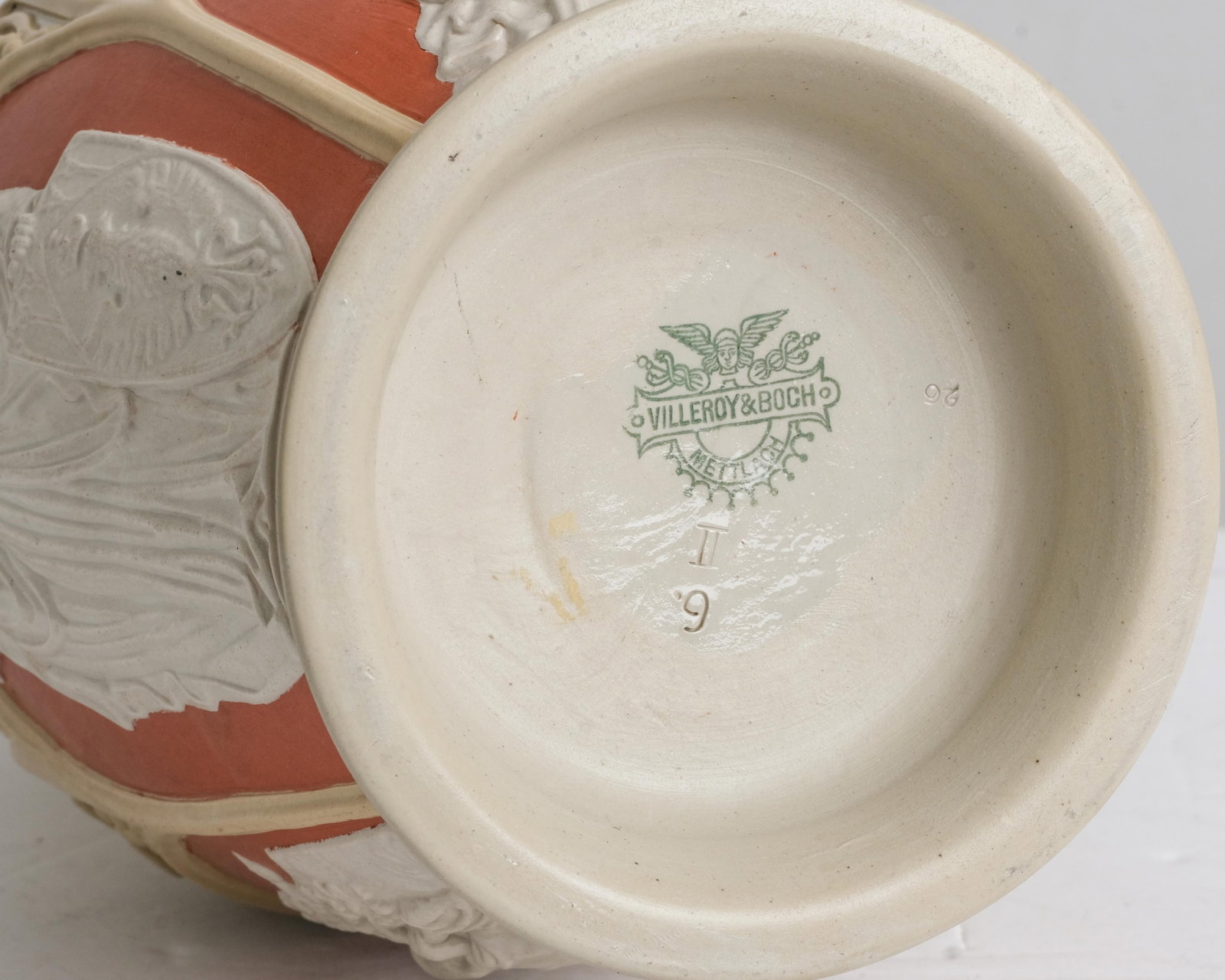 No Reserve: Villeroy & Boch Mettlach Stoneware Relief Pitcher, Circa 1890 - 4