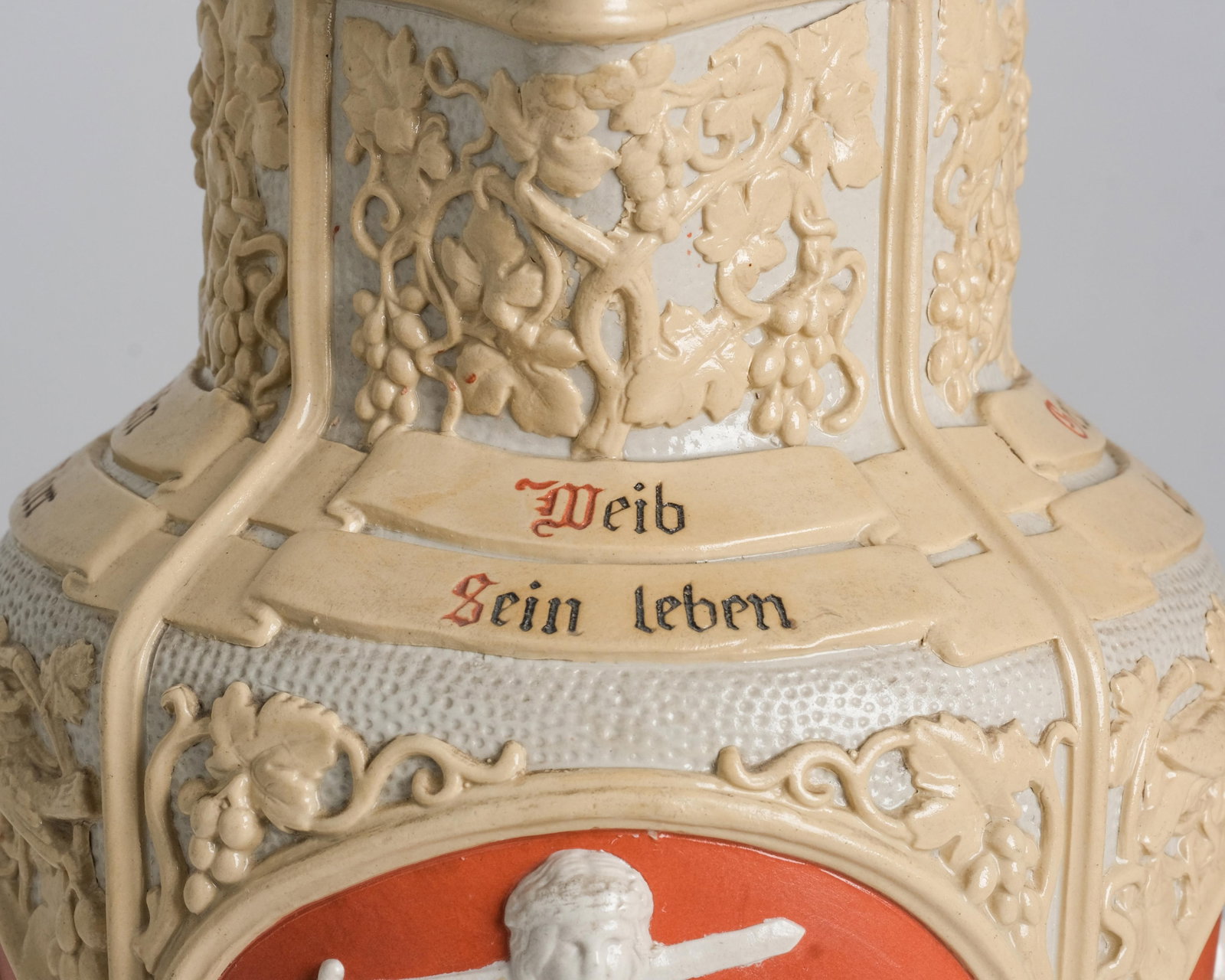 No Reserve: Villeroy & Boch Mettlach Stoneware Relief Pitcher, Circa 1890 - 6