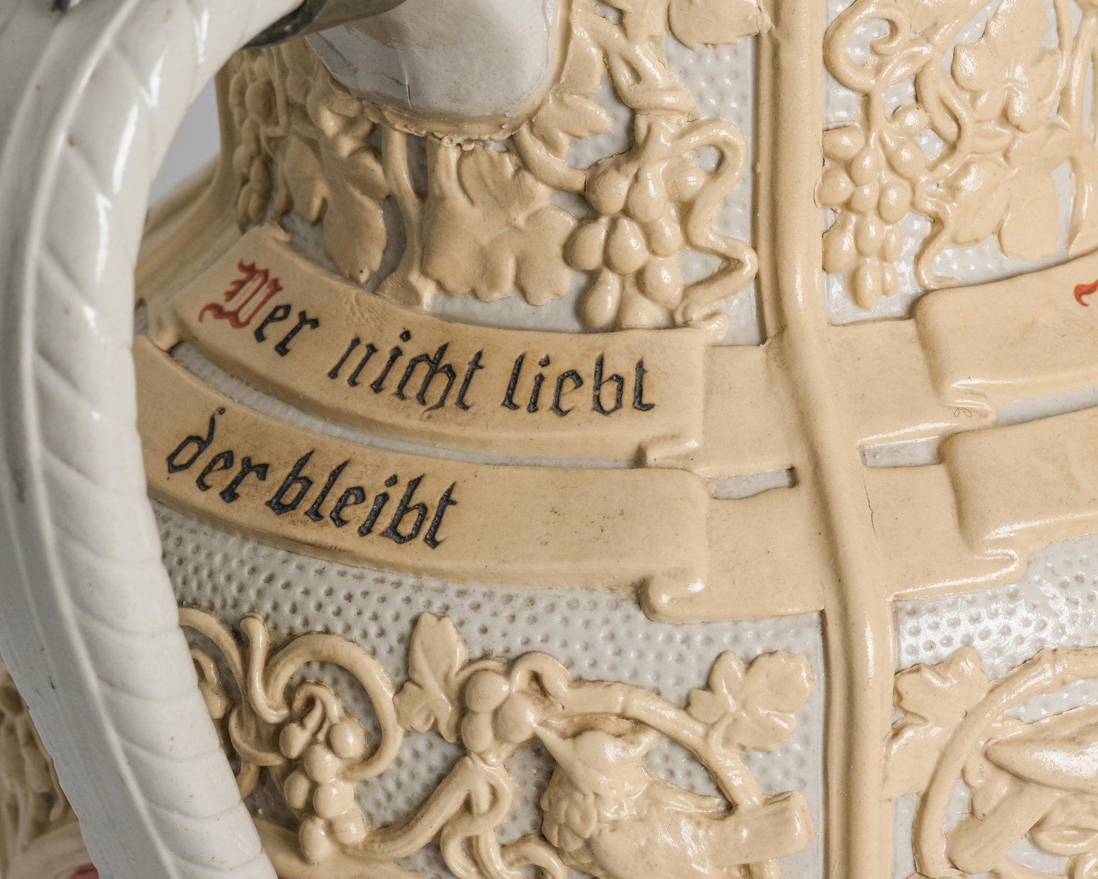 No Reserve: Villeroy & Boch Mettlach Stoneware Relief Pitcher, Circa 1890 - 8