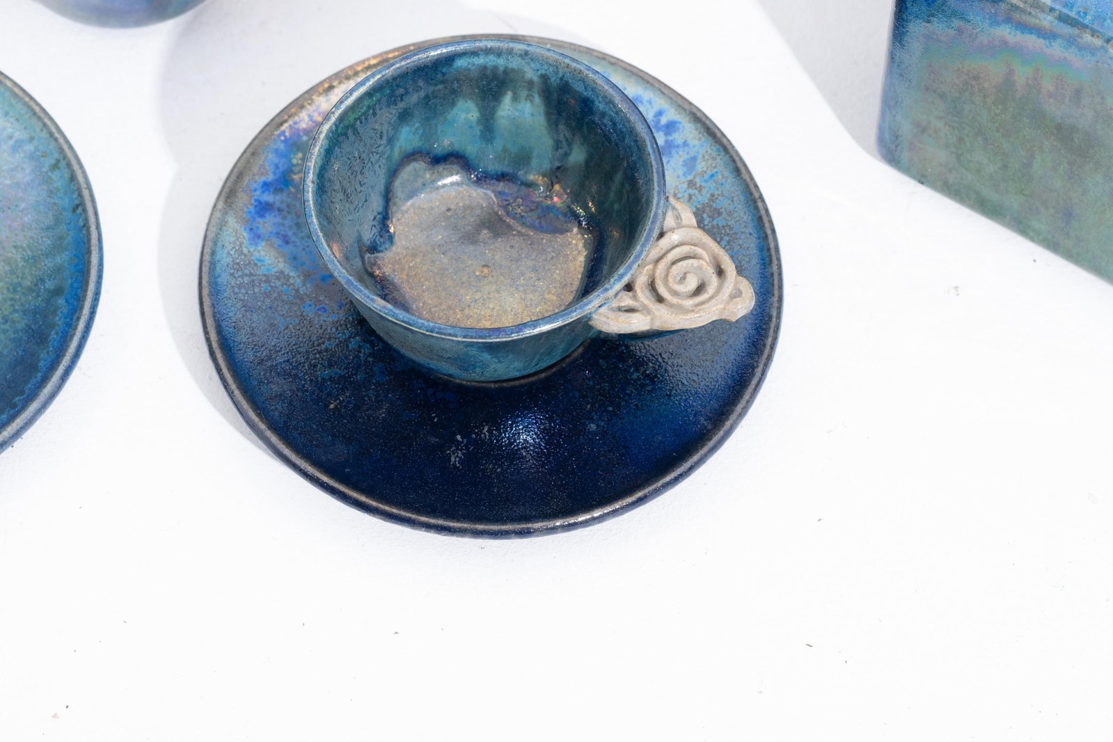 Leon Leyritz, Glazed Stoneware Art Pottery Tea Set, Signed - 3