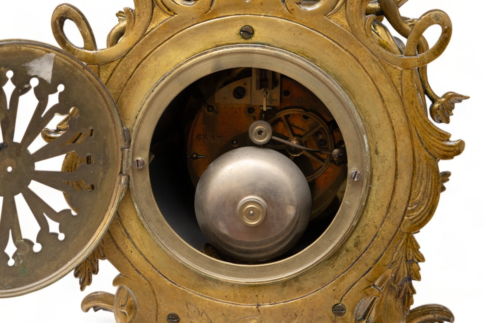 No Reserve: French Mantel Clock Impressive 21 inches tall, Gilt Bronze, 19th Century - 3
