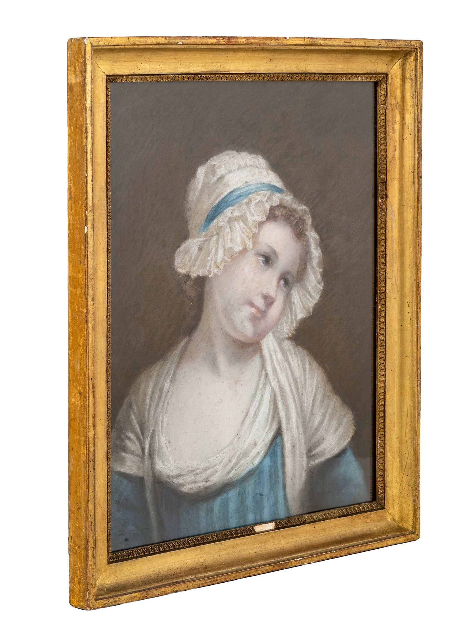 Anne-Geneviève Greuze 'Petite Paysanne au Bonnet' Pastel Portrait - 5