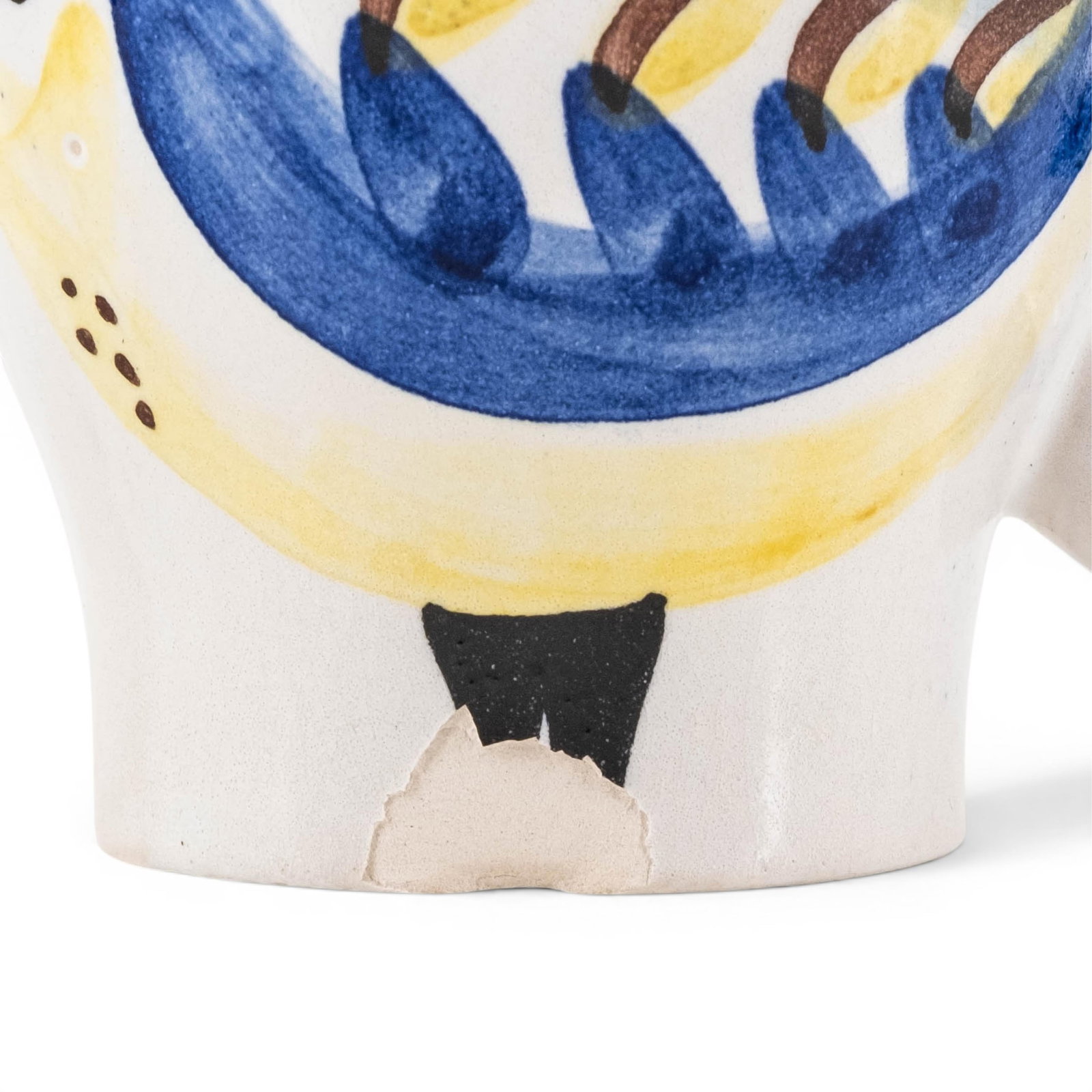 No Reserve: Teapot and Cups Picasso Style Figural Ceramic mid century vintage - 5