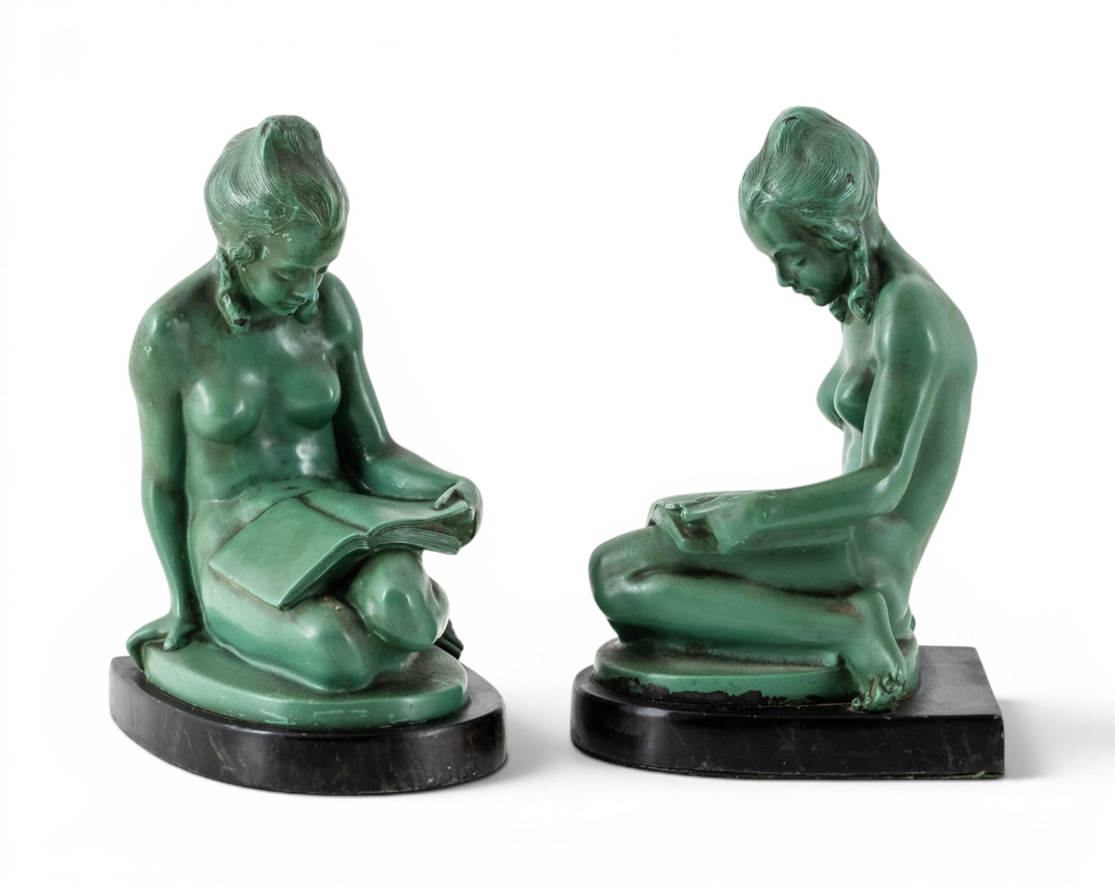 No Reserve: Max Le Verrier (Attrib.) for Ronson Art Deco Bookends, Circa 1930s (1 of 9)