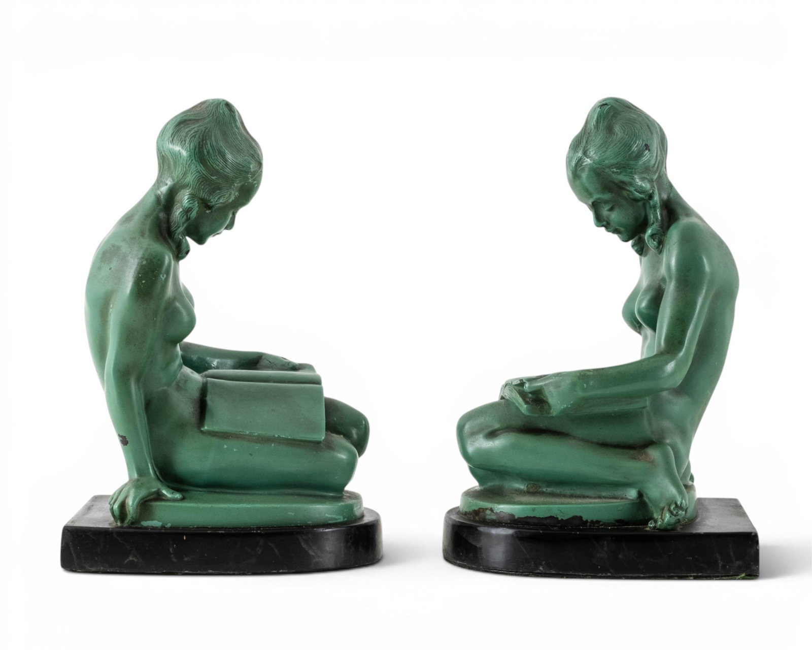 No Reserve: Max Le Verrier (Attrib.) for Ronson Art Deco Bookends, Circa 1930s - 5