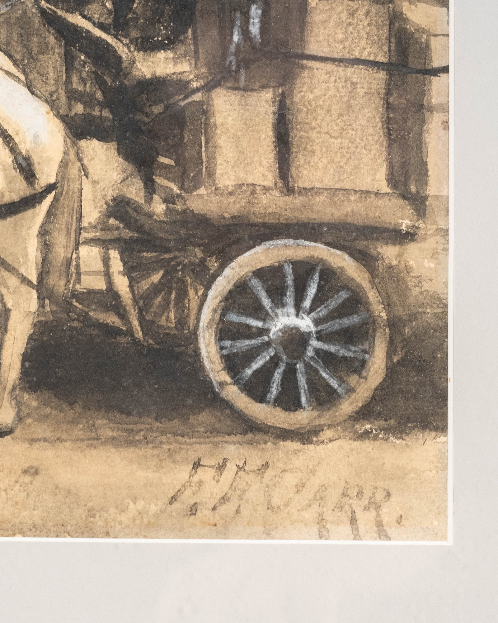 No Reserve: Signed Clark & Co. Teamsters Storage Warehouse Watercolor Painting early 20th century - 4