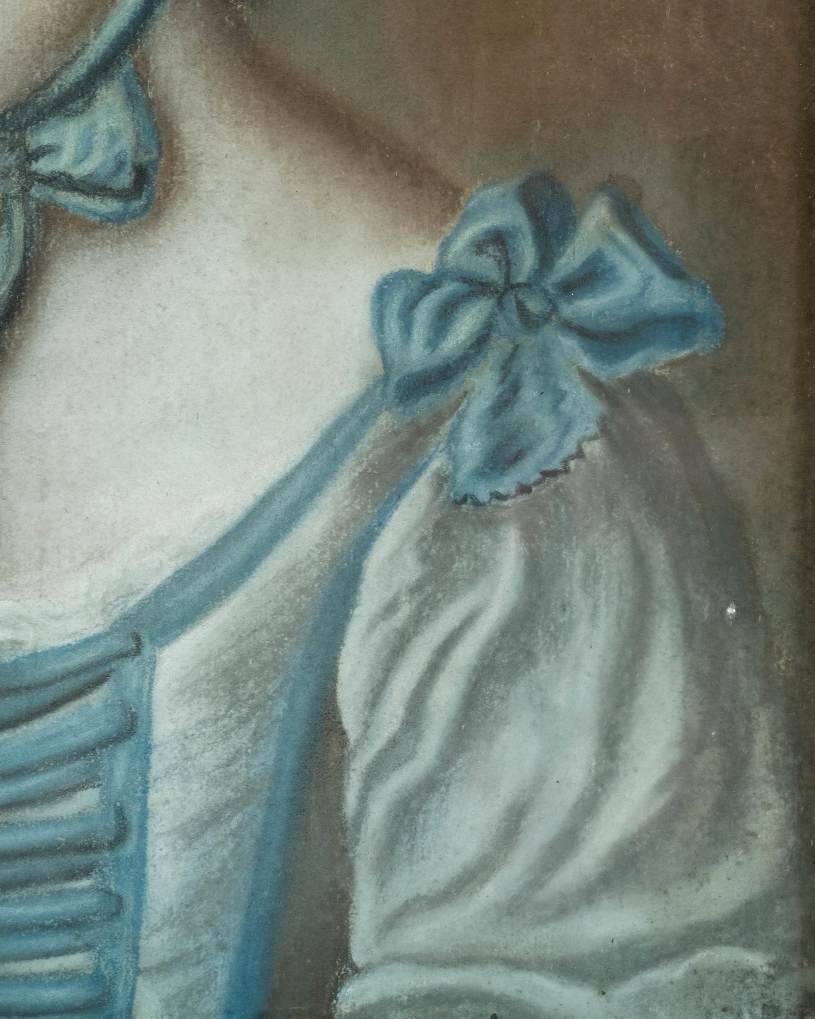 No Reserve: French Rococo Style Pastel Portrait Painting, 19th Century - 6