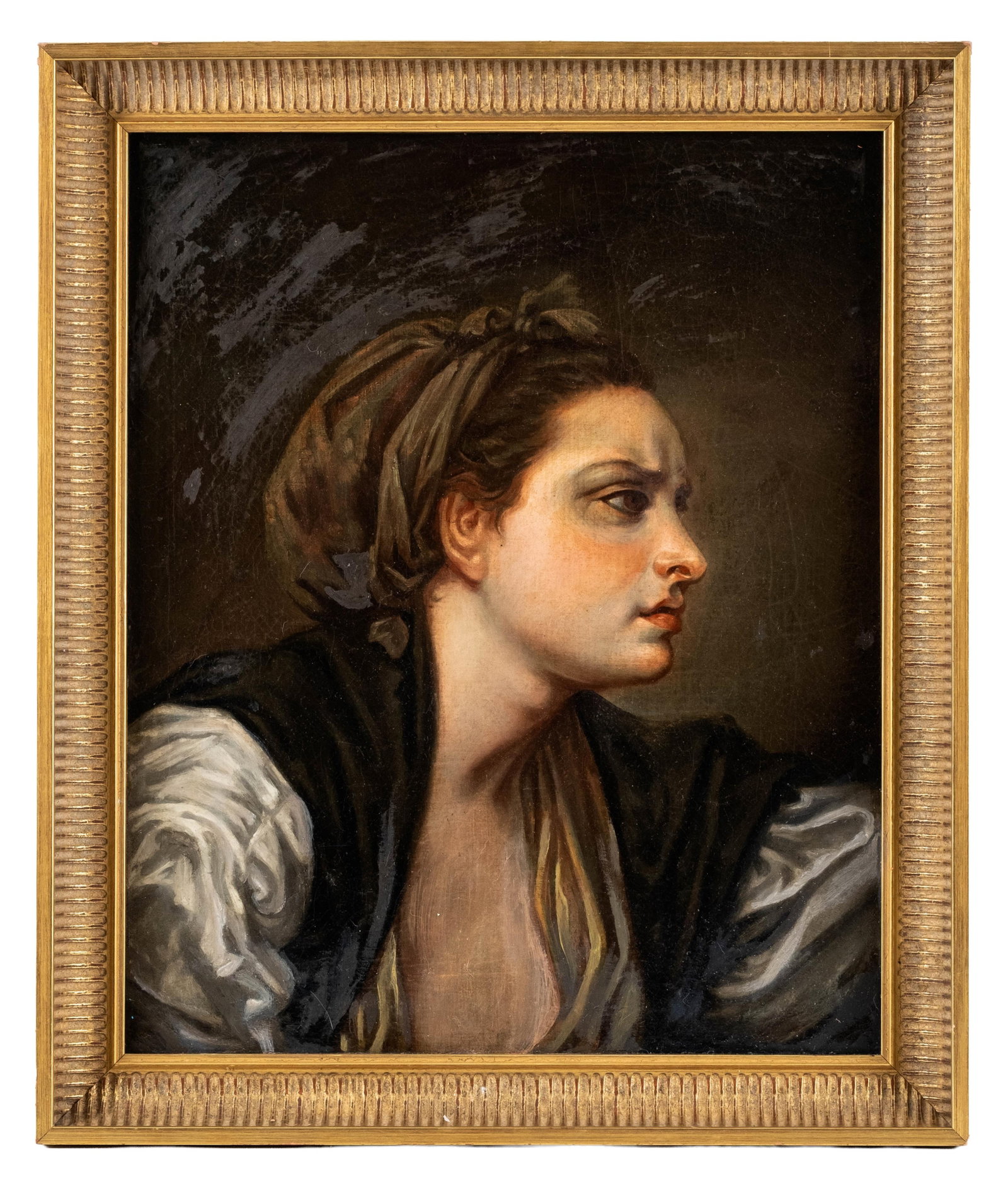 Jean-Baptiste Greuze (circle) Portrait Of A Woman Oil Painting (1 of 8)