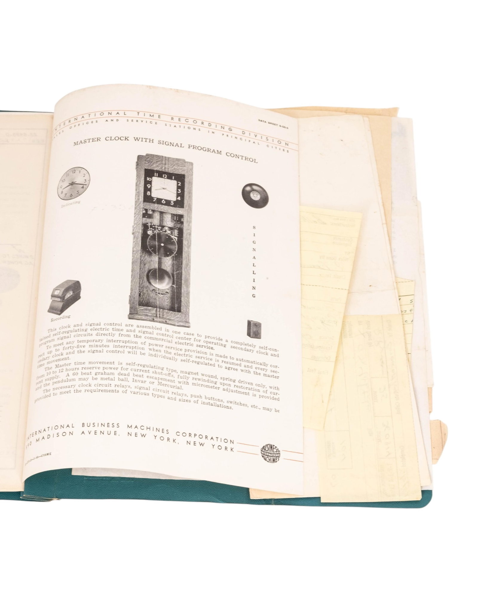 No Reserve: IBM Art Deco Timekeeping System With 1939 THINK Collateral - 18